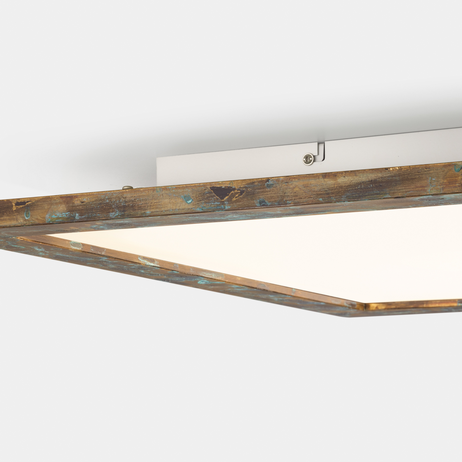 Quitani LED panel Aurinor, zlatno patiniran, 45 cm