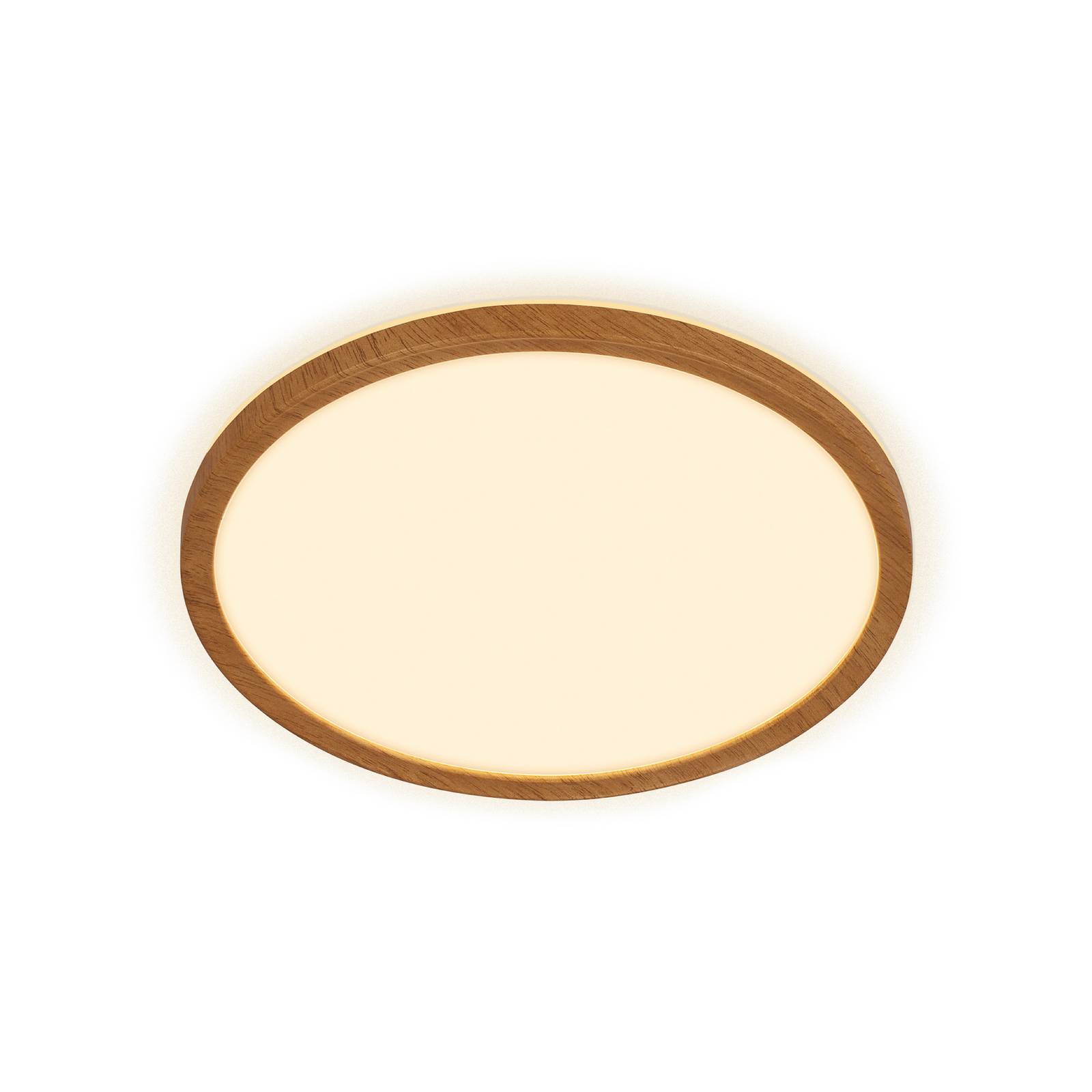LED-Deckenleuchte Tava Wood, Ø 29 cm, Kunststoff, 3.000 K