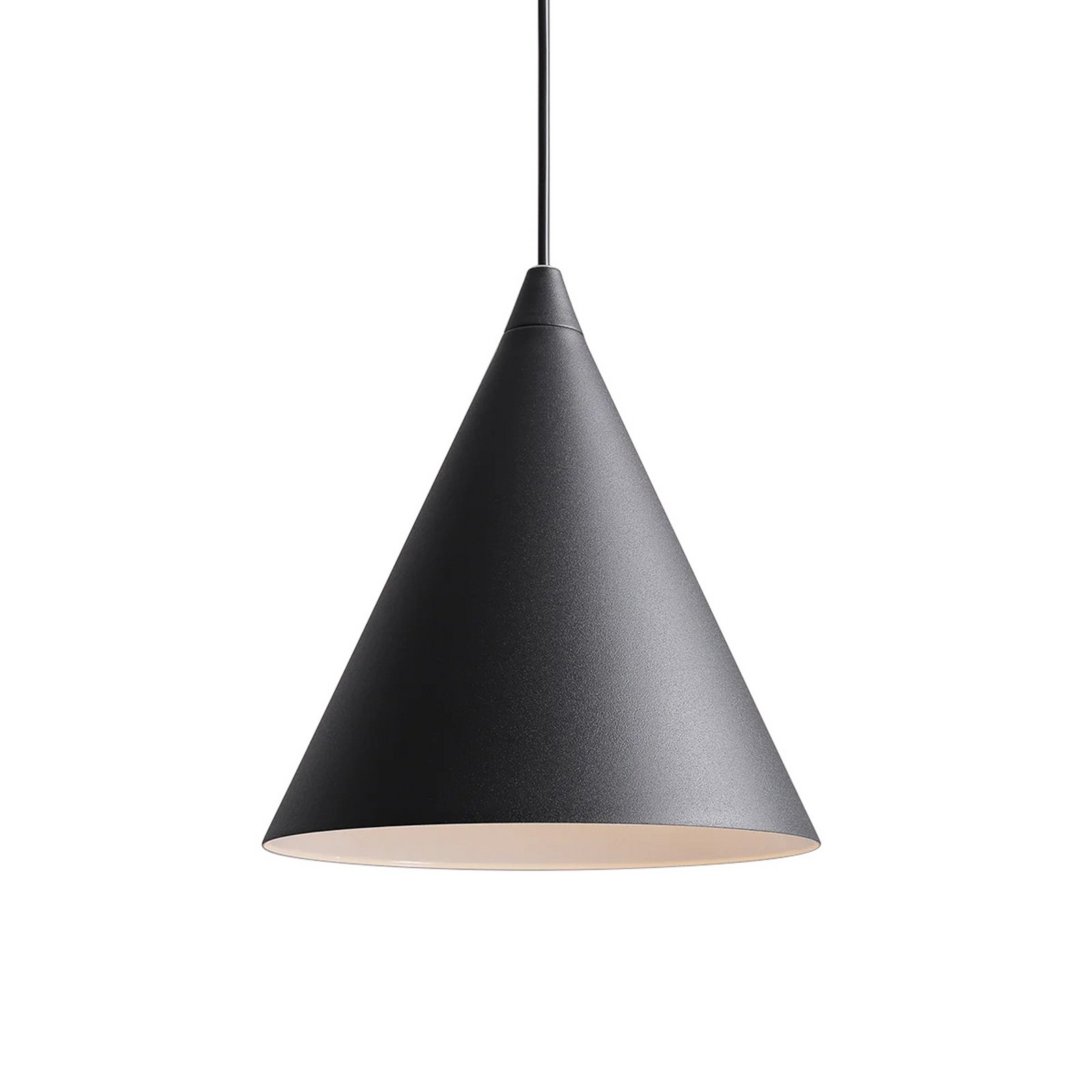 Lampa wisząca Shape, czarny, metal, stożek, 1-punktowa