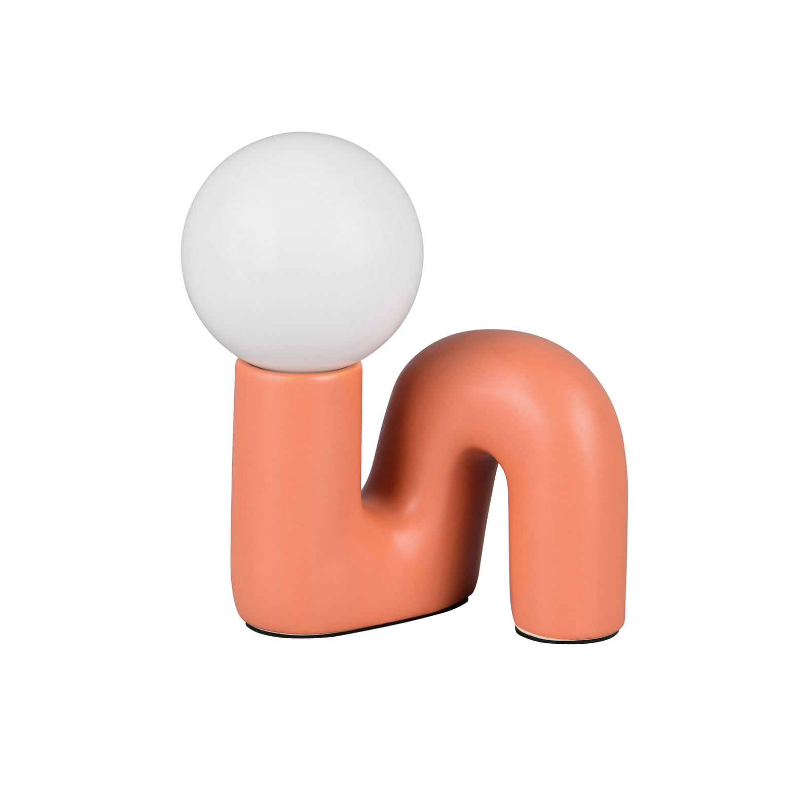 Lampa de masă Quinn, portocaliu, înălțime 22 cm, ceramică/sticlă, G9