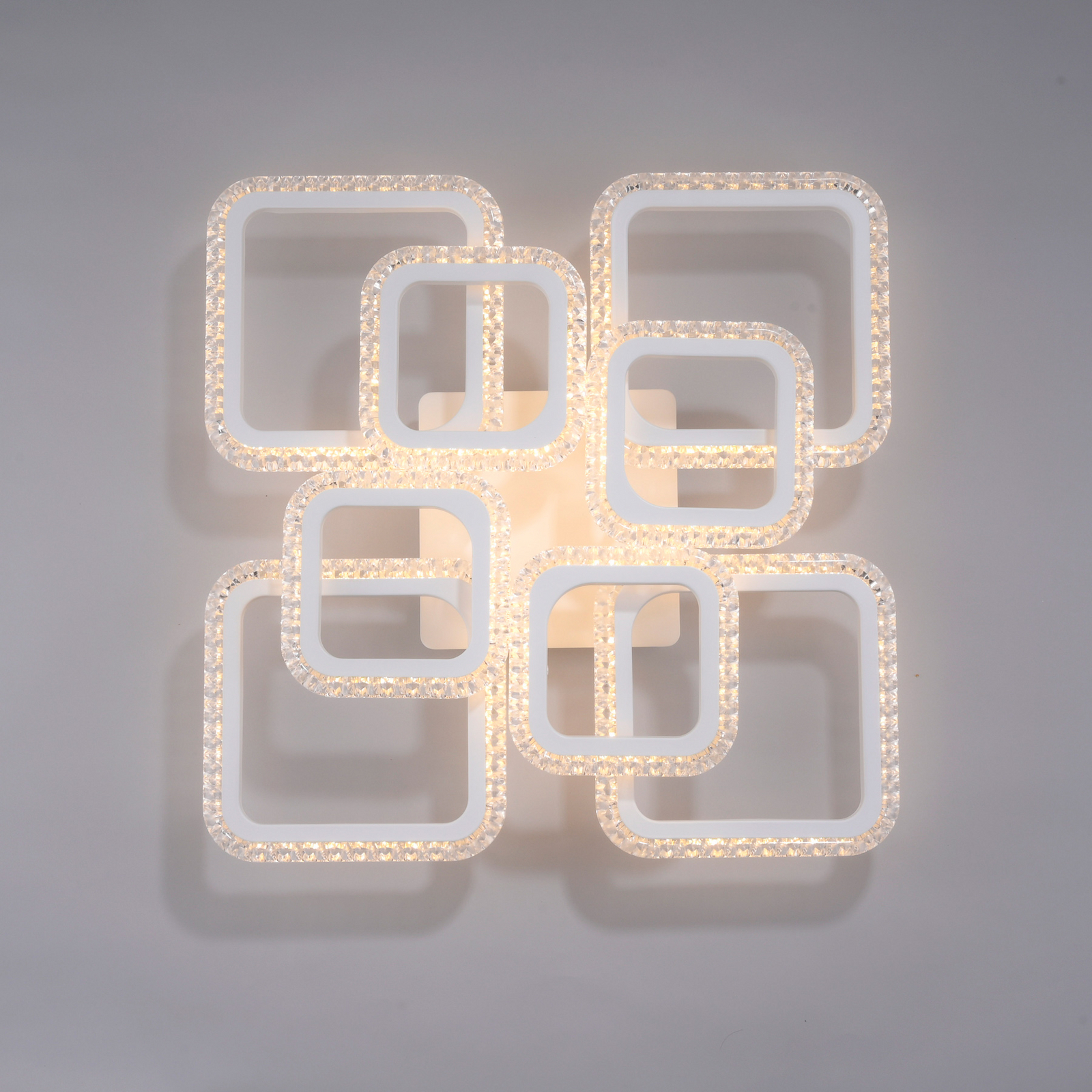 Crystallo LED ceiling light, angular, white, iron, 3,000 K Crystallo LED ceiling light, angular, white, iron, 3,000 K