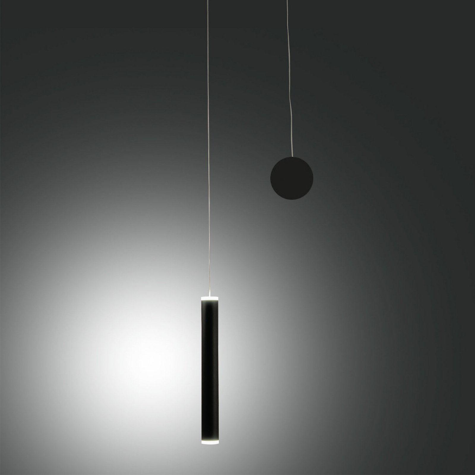 Prado LED pendant light, black, metal, dimmable