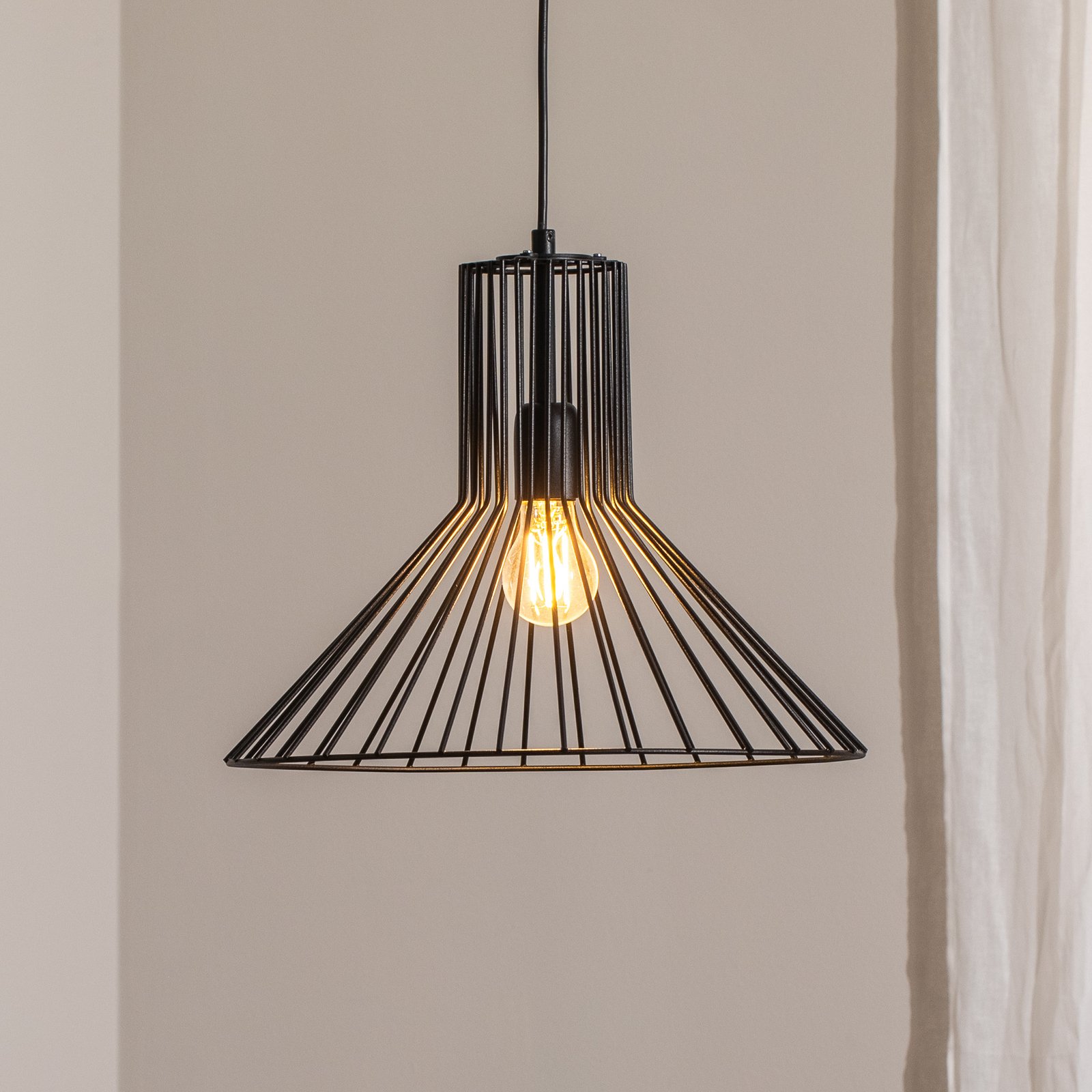 Hängeleuchte Fellini MR-757, schwarz, Metall, Ø 38 cm