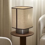 MARKET SET Table lamp Dolce, limestone beige, linen, E27