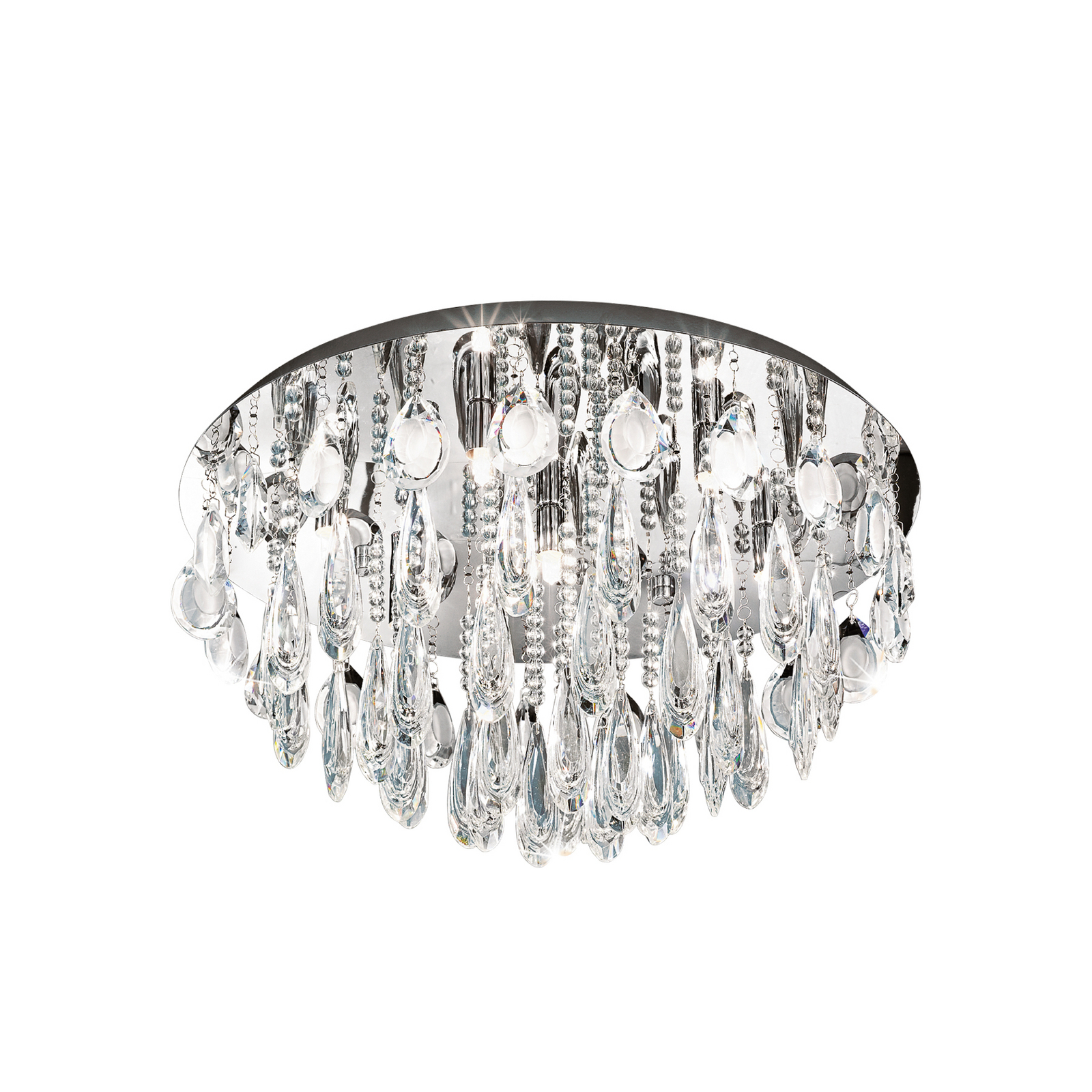 Stars of Light Calaonda ceiling light, 58 x 31 cm, chrome