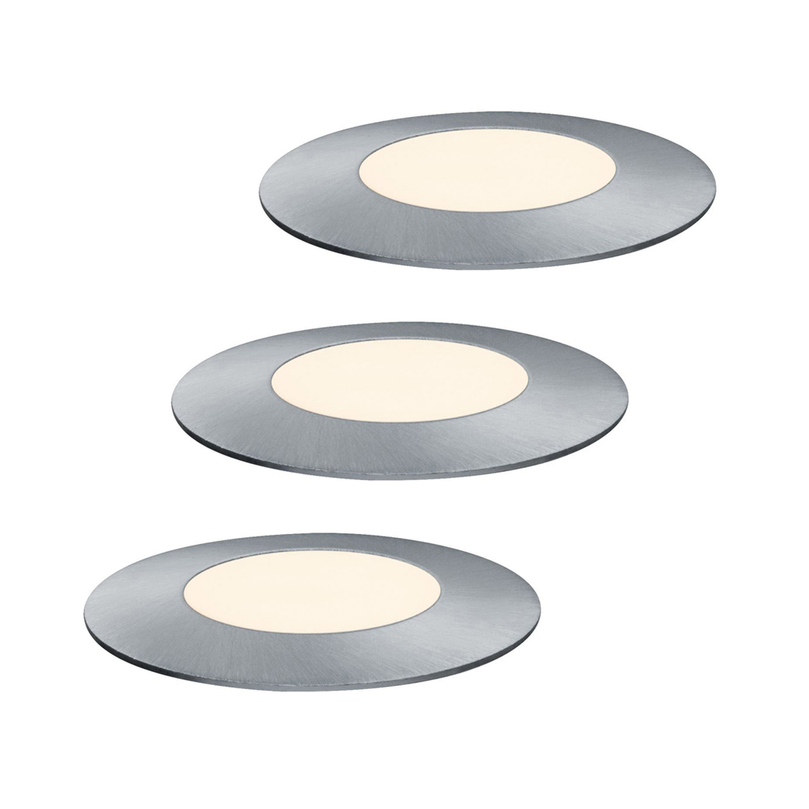 Plug & Shine 3 LED Zapustené Podlahové Svetlo Floor Mini IP67 Silver - Paulmann