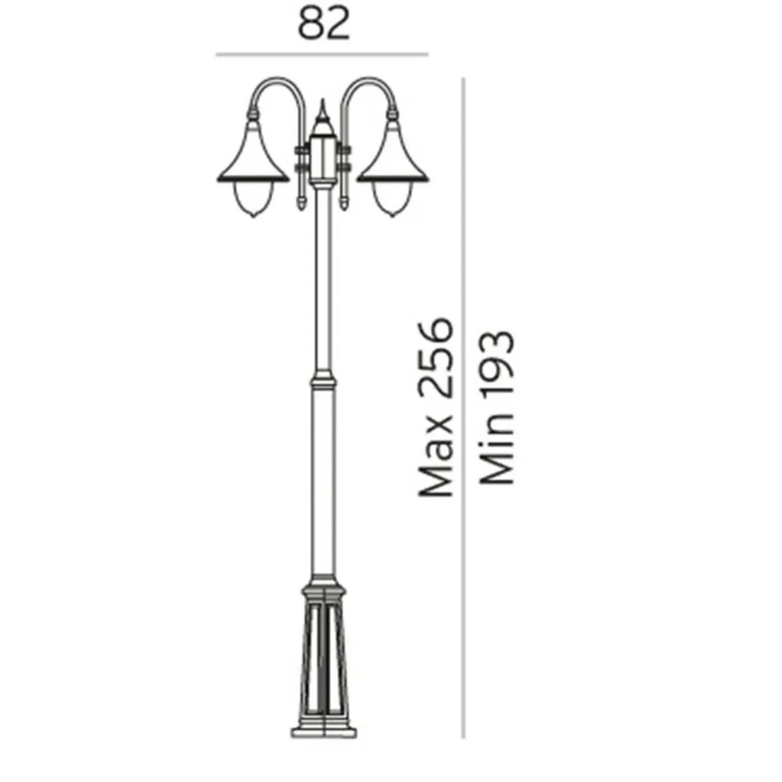 Firenze 3 Udendørs Parklampe Sort Norlys - Terrasse - Aluminium