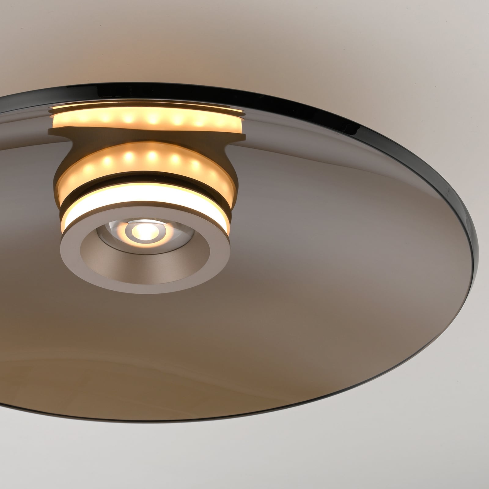 Moon LED-Deckenlampe bronce Ø50cm, Amberglas (dunkel) - PURE Moon LED-Deckenlampe bronce Ø50cm, Amberglas (dunkel) - PURE