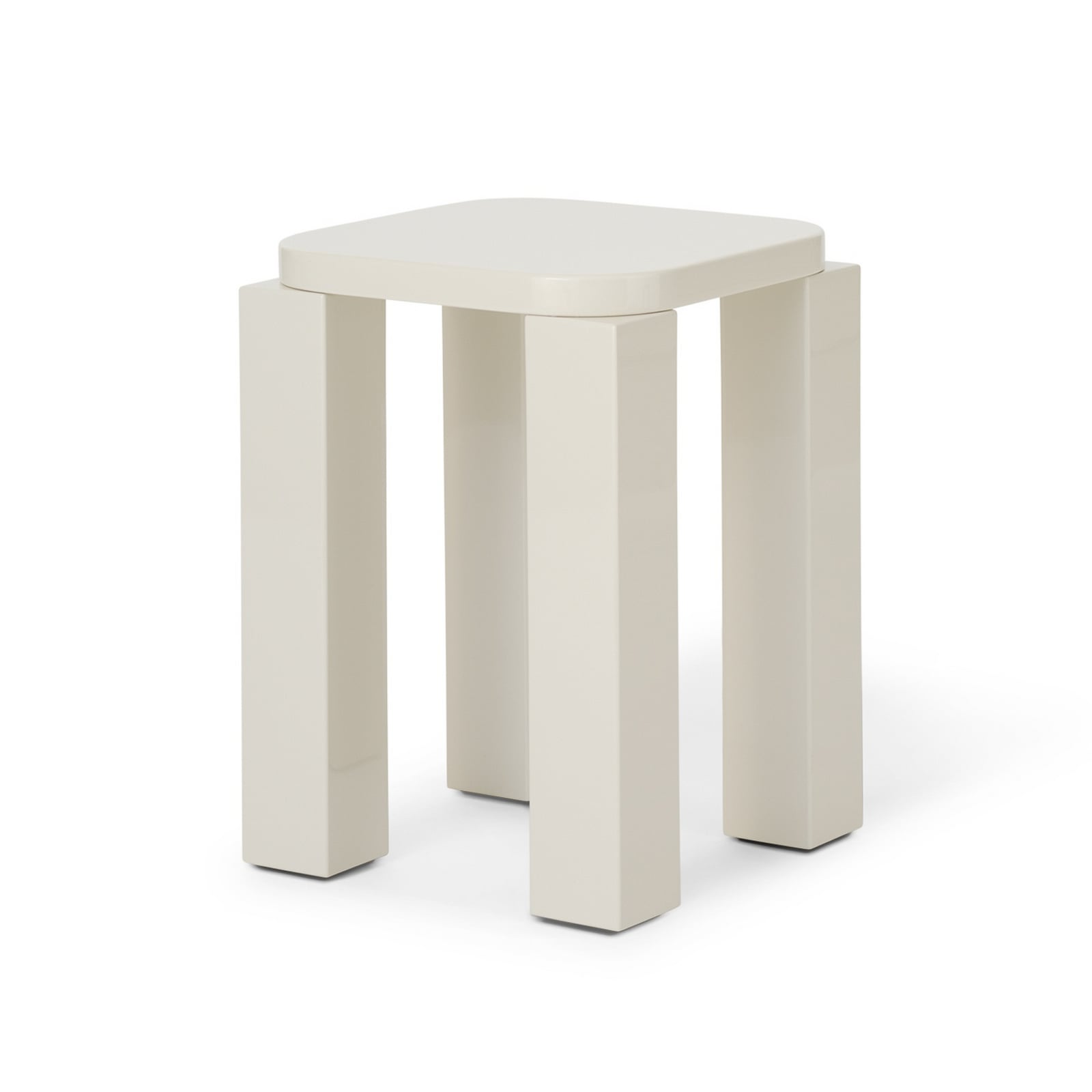 Atlas Hocker, creme, Länge 32 cm, Holz - New Works Atlas Hocker, creme, Länge 32 cm, Holz - New Works