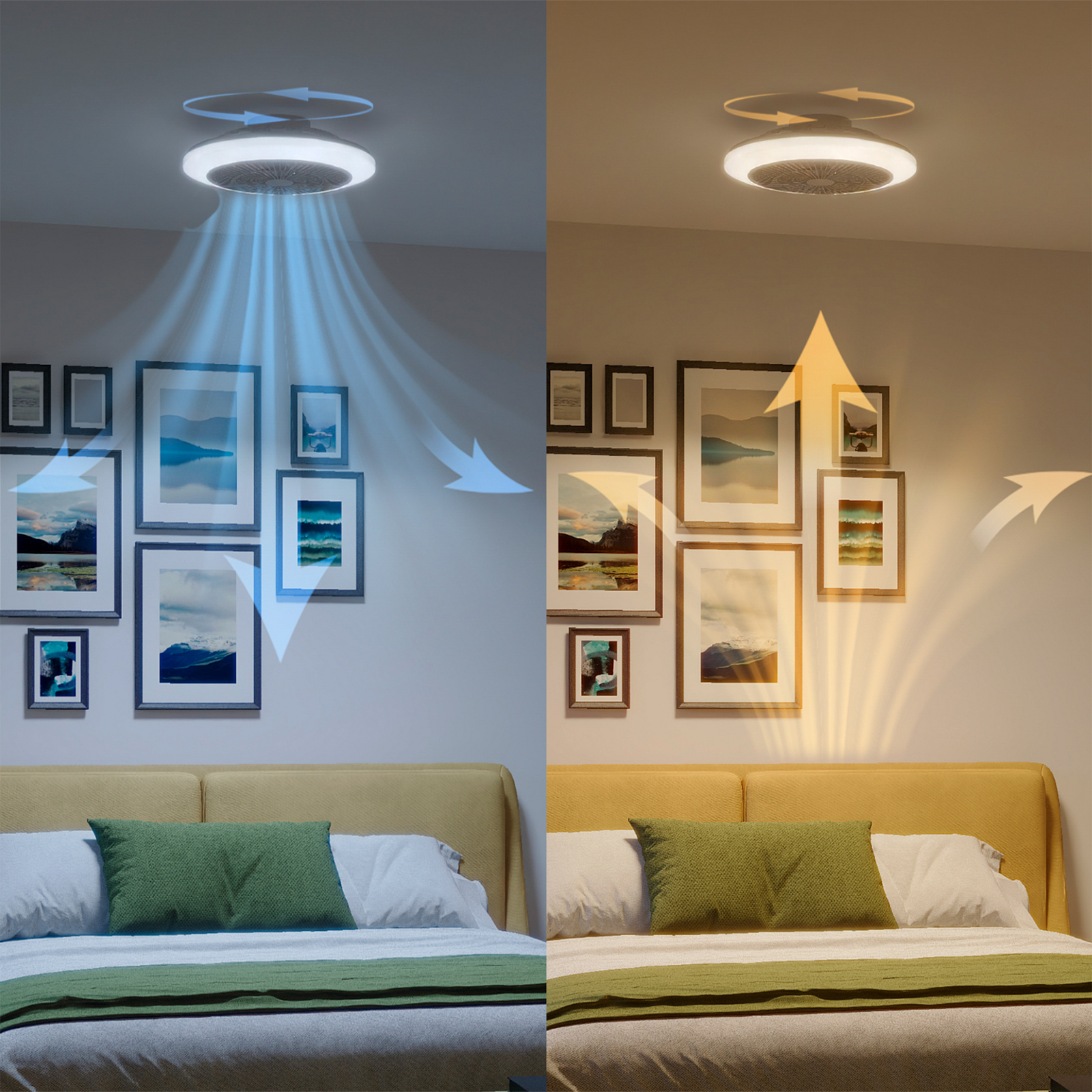 Philips Amigo LED stropni ventilator, bijeli, 48 cm, CCT, RGB