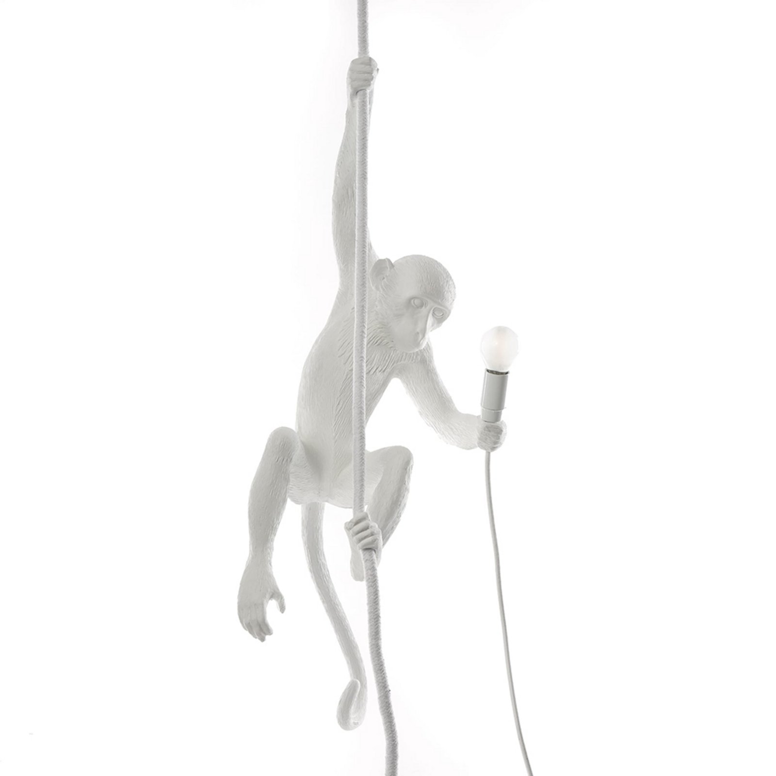 Monkey With Rope Candeeiro Suspenso White - Seletti