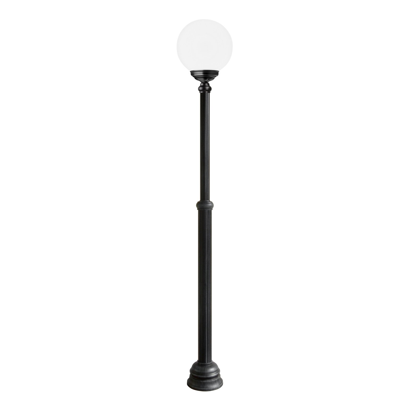 LCD 1143 post light, one-bulb, black/white, aluminium, acrylic, E27, 75 W, energy efficiency: A++, H: 222 cm