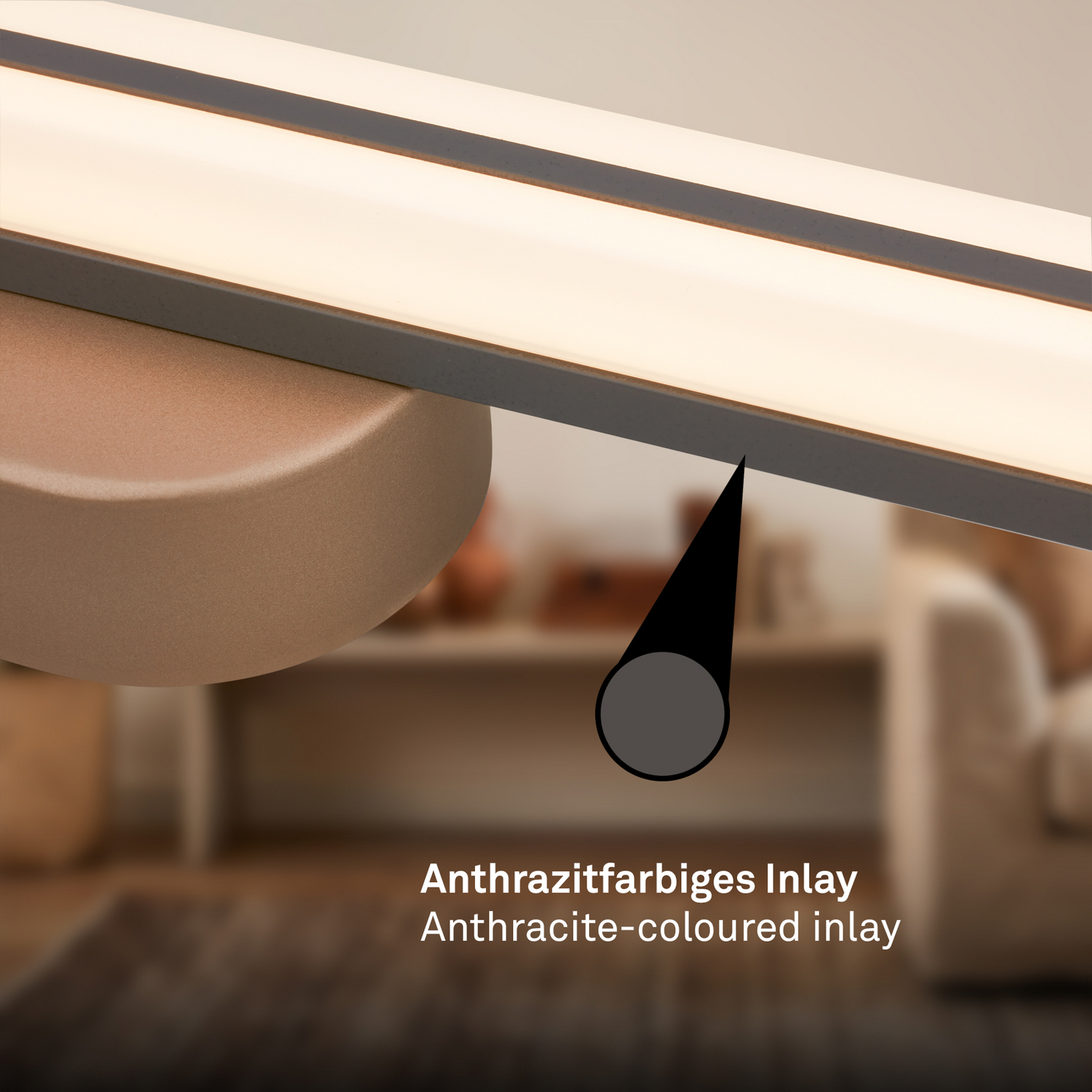 Ruth LED wall light, bronze/anthracite, height 30 cm, 3,000 K