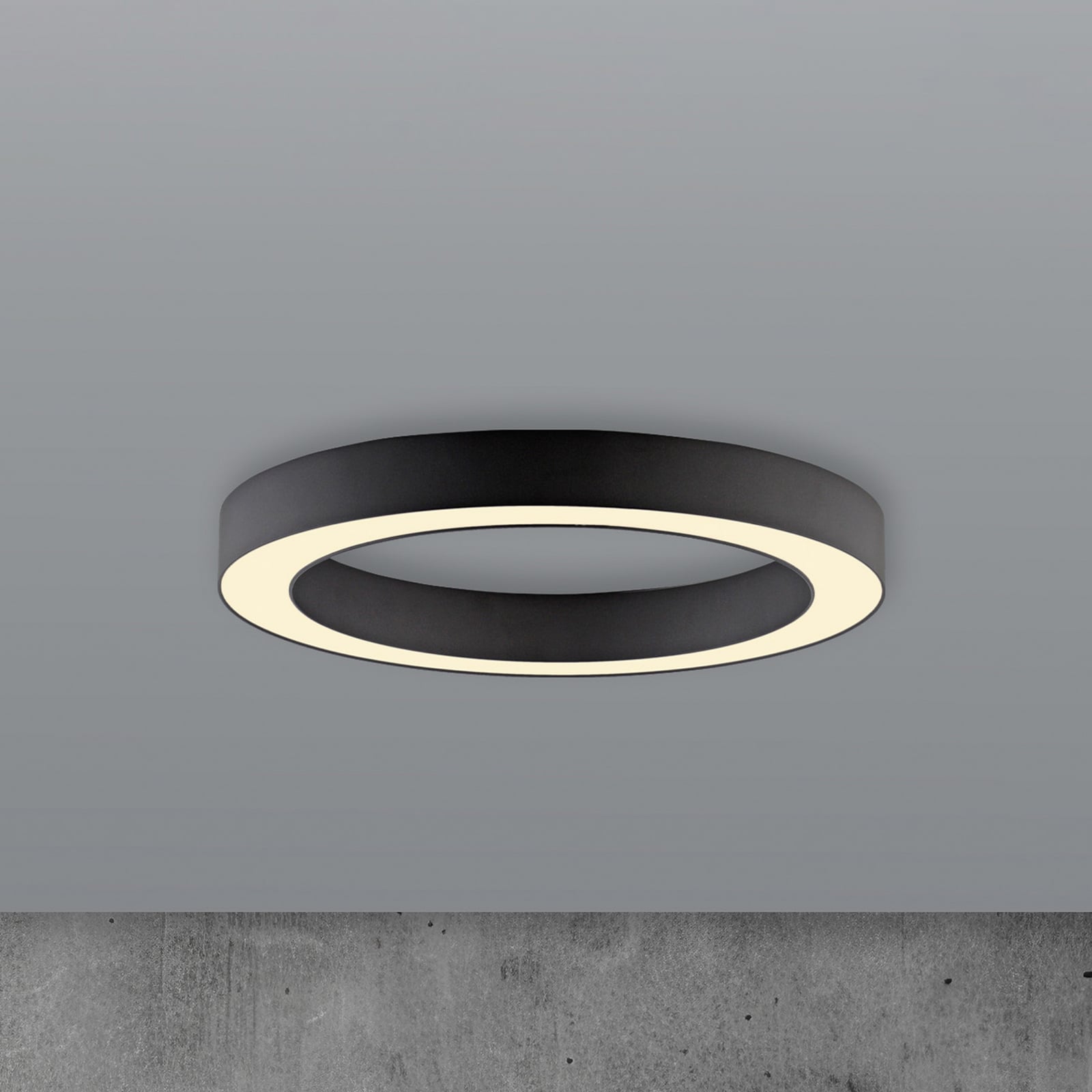 Lines LED-Deckenlampe, Ø 35 cm, graphit, CCT, Remote - PURE