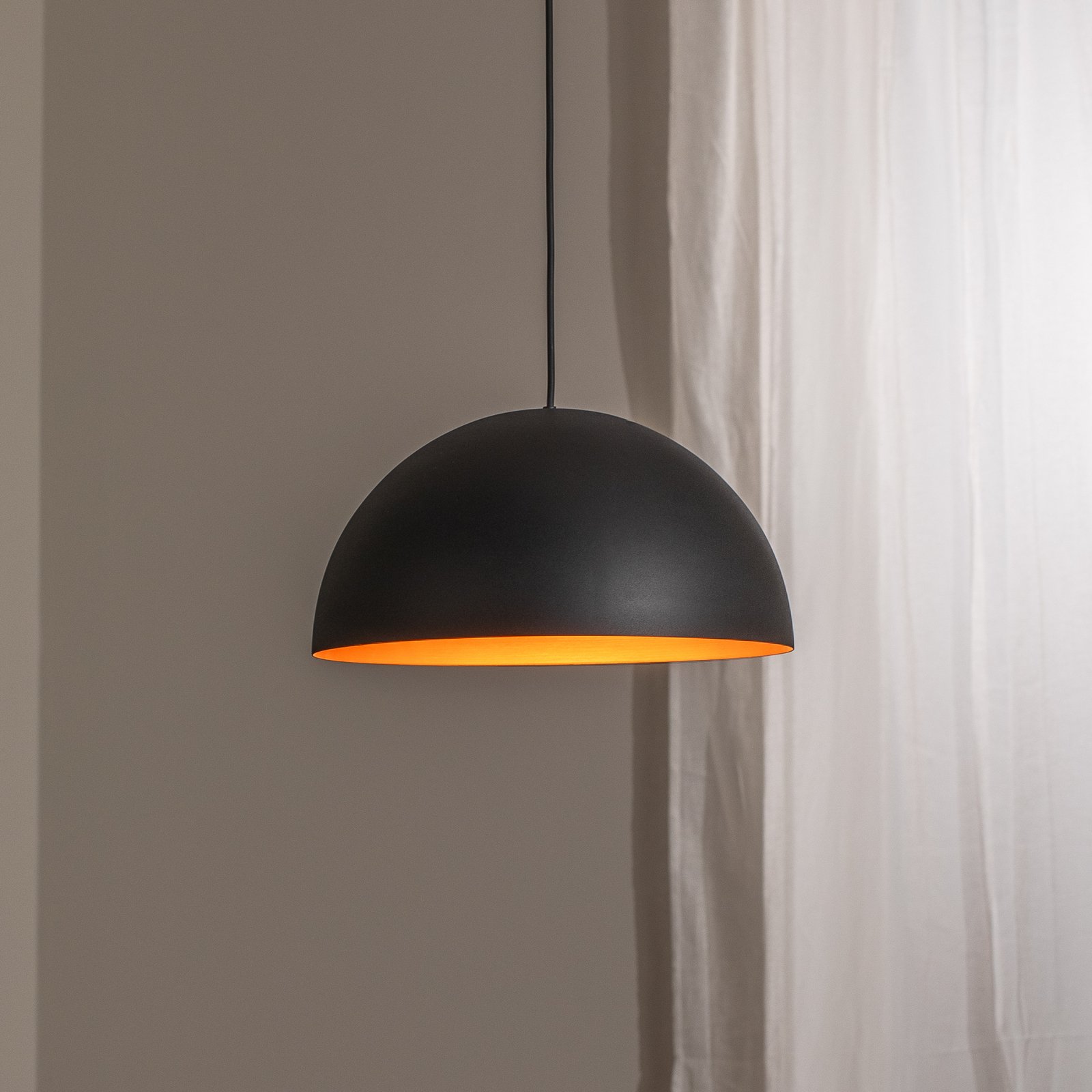 Lámpara colgante LED Studio Line 50993, negro/cobre, Ø 35 cm