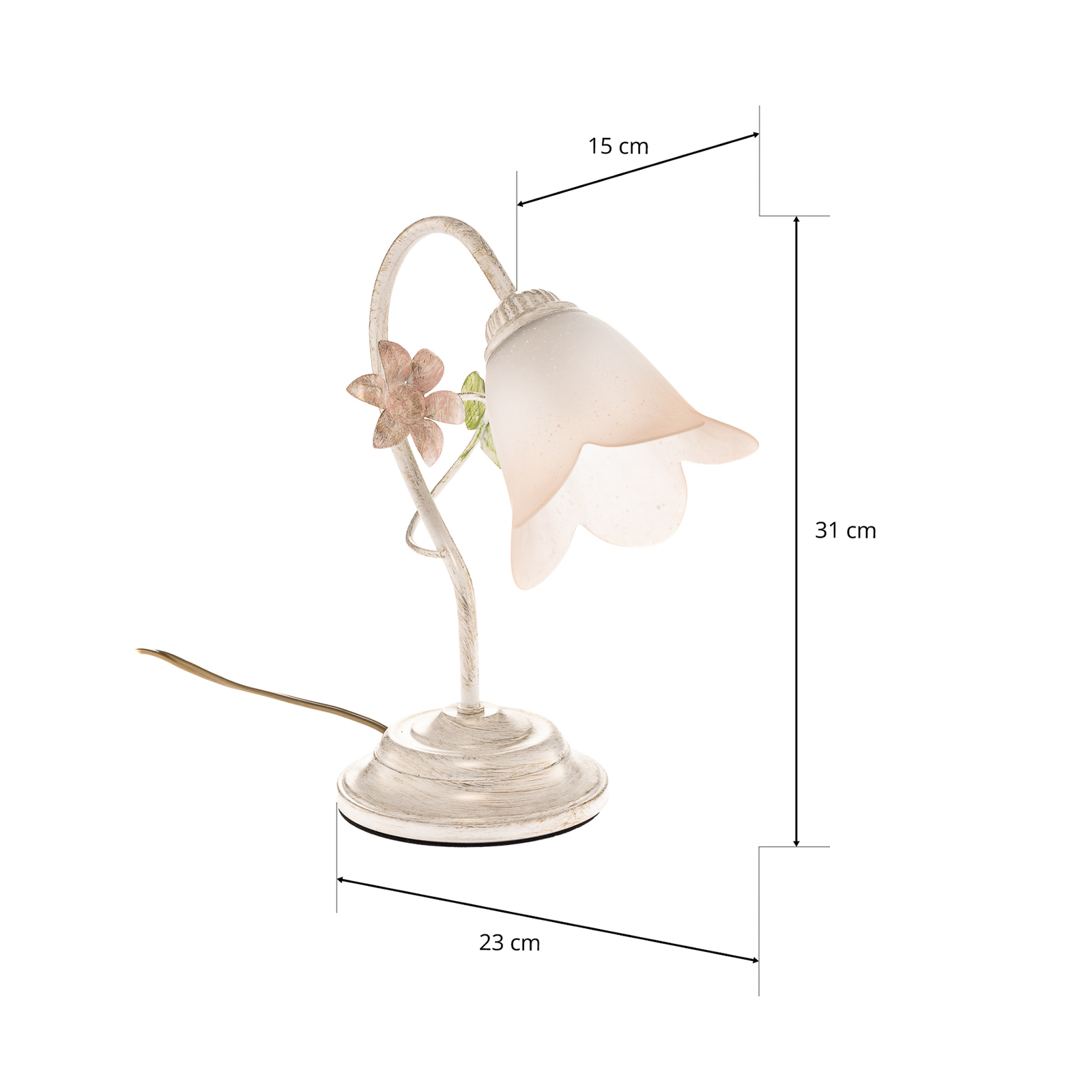 Botton table lamp, Florentine style, one-bulb