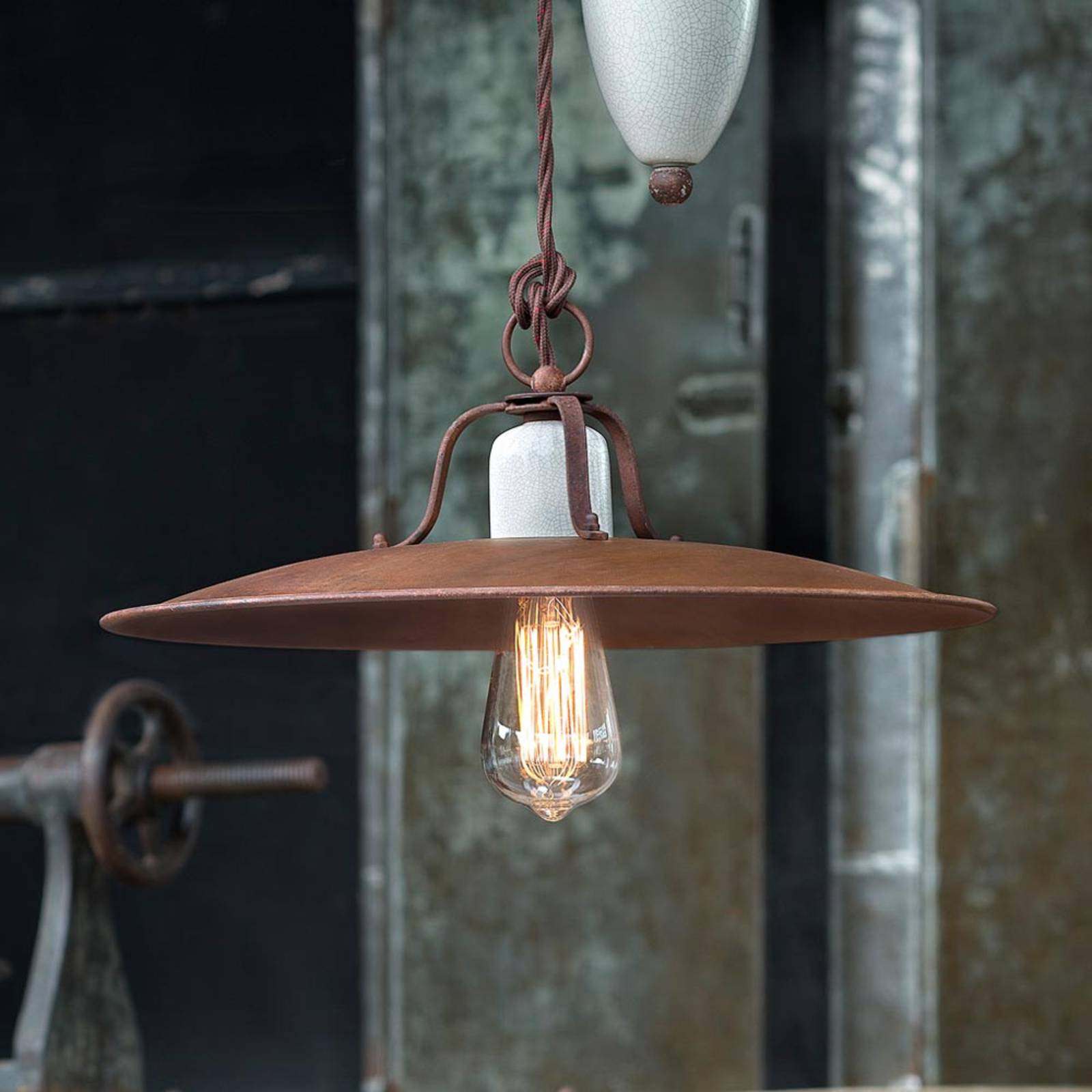 Photos - Chandelier / Lamp Ferroluce Riccardo pendant light with practical rise and fall mechanism 