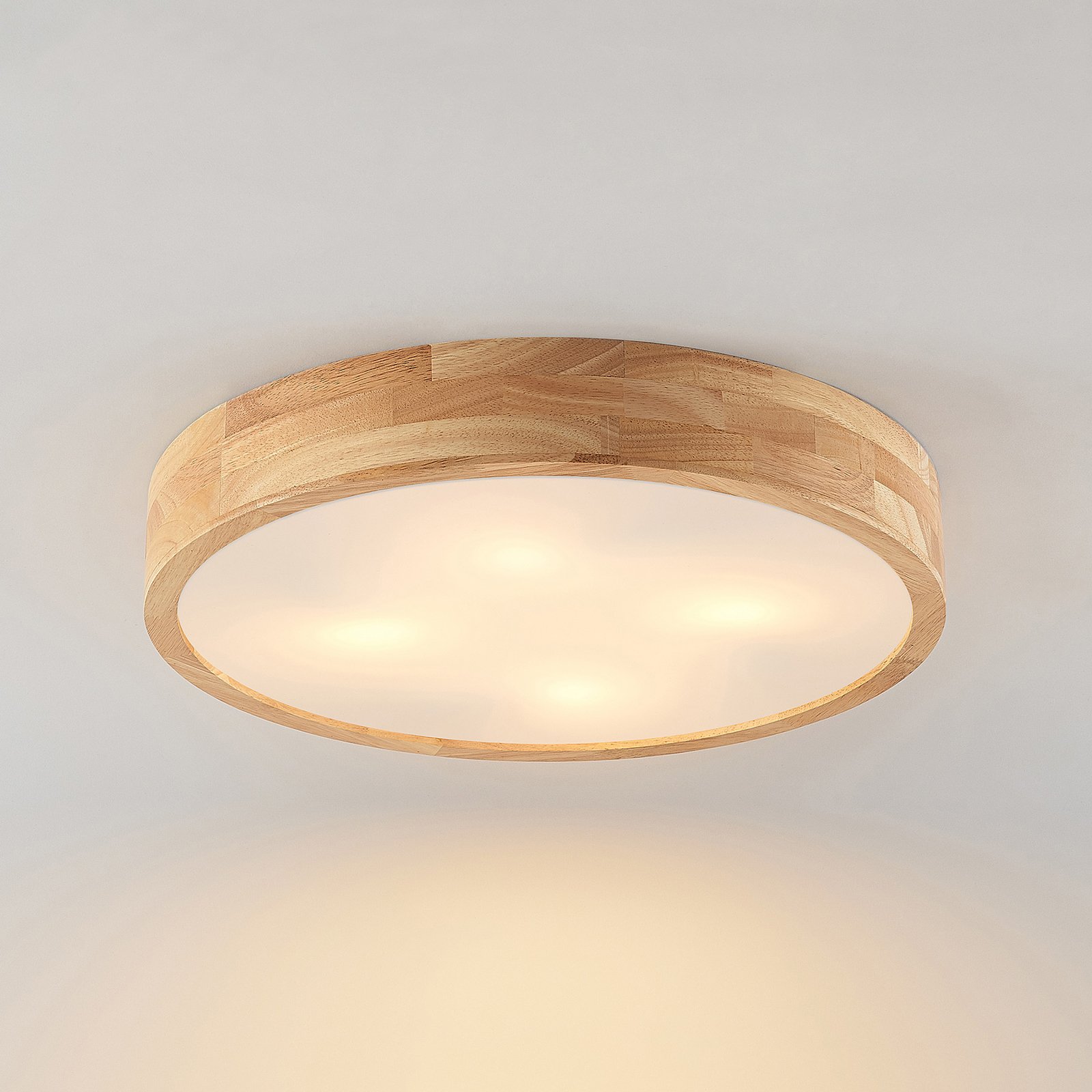 Tanju Plafonnier Ø50 Wood/White - Lindby