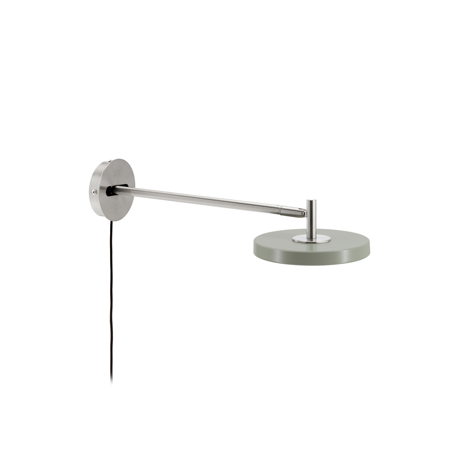 UMAGE LED-Wandlampe Asteria Long, oliv, Stahl, Stecker