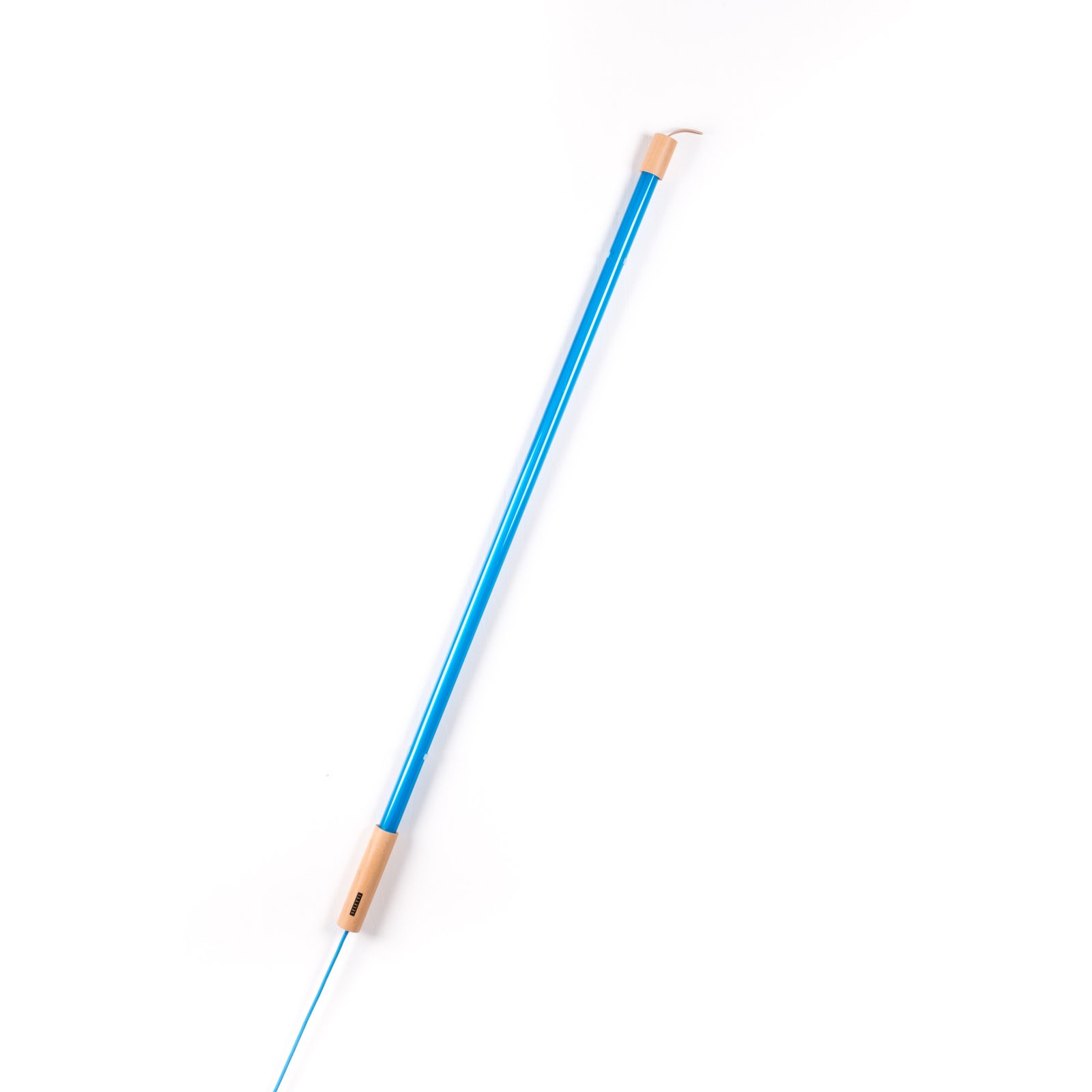 SELETTI Linea LED-Stehleuchte mit Holz, blau
