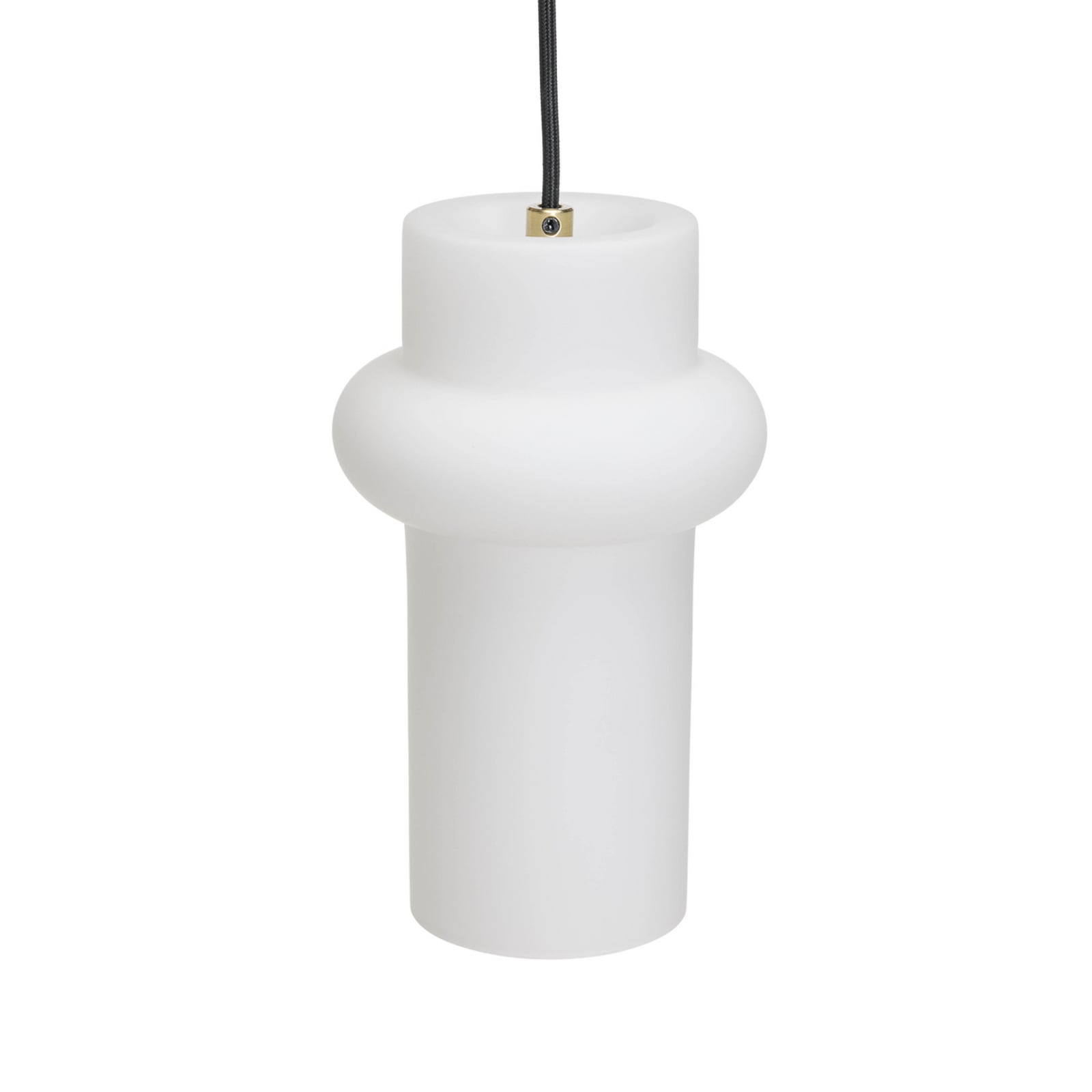 Pilule Up hanging light, matt white, Ø 15 cm, glass