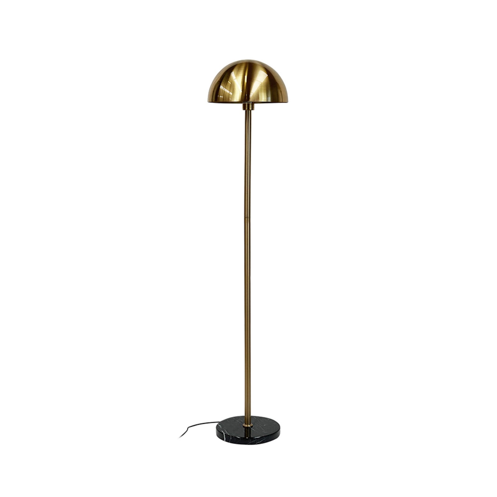 Menton golvlampa, m&auml;ssing/marmor, h&ouml;jd 140 cm Dyberg Larsen - Vardagsrum - Skandinavisk - Med en ljusk&auml;lla