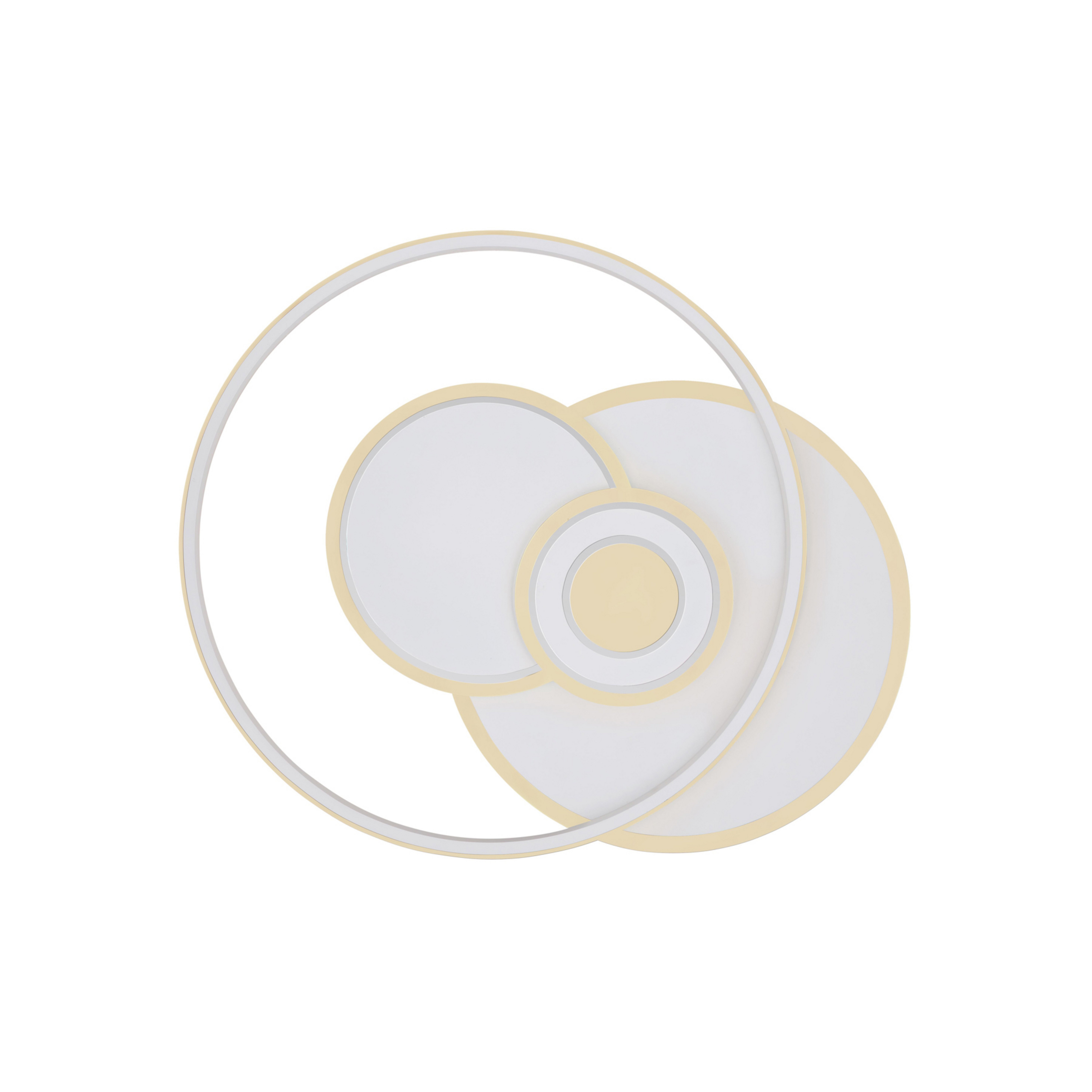 Plafonnier LED Roderick, blanc, longueur 54 cm, acrylique, CCT