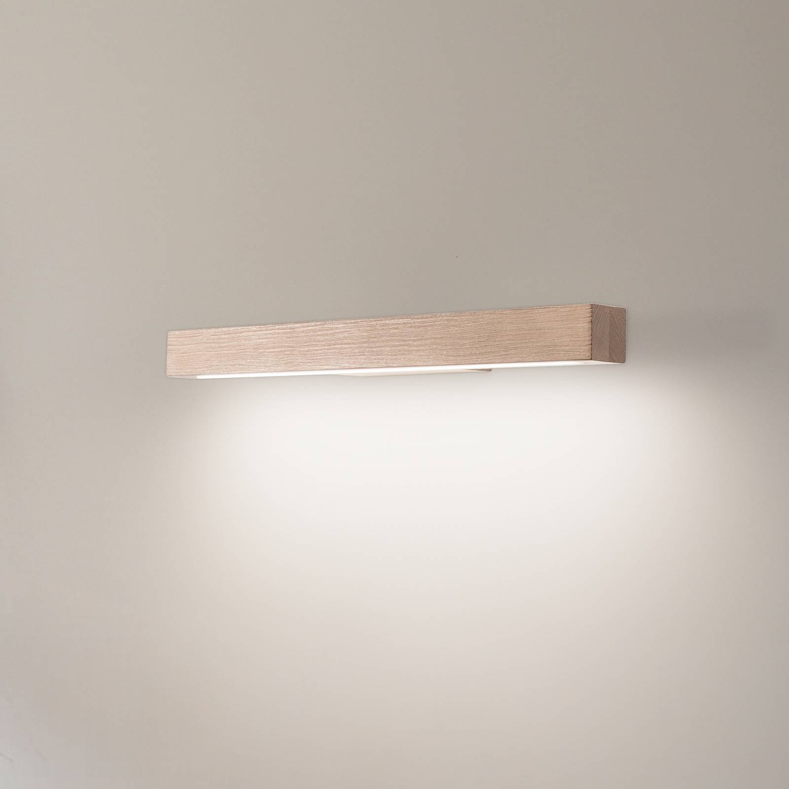 LED-Holzwandleuchte Teo, kiefer, 46 cm, 3000 K günstig online kaufen