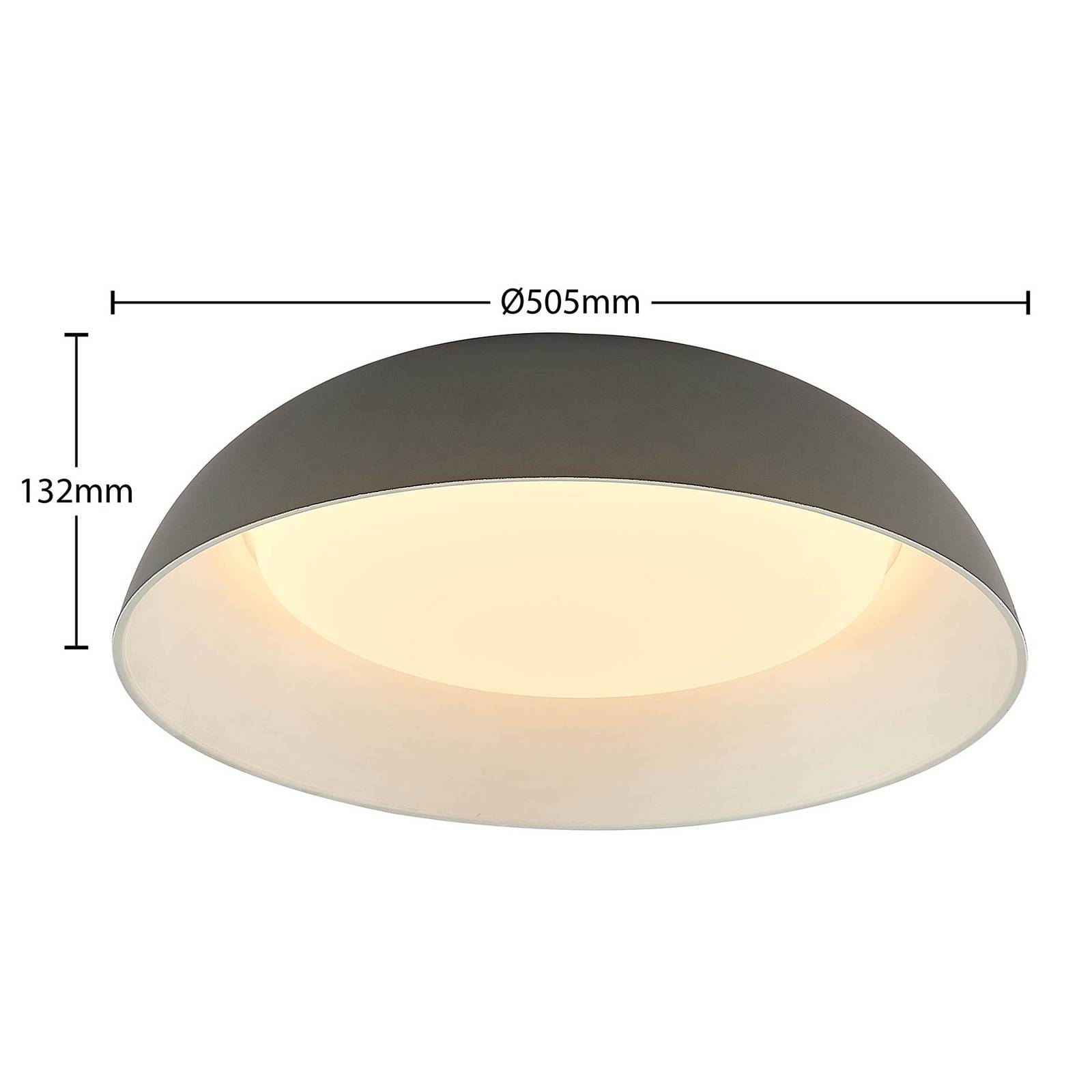 Lindby Juliven lampa sufitowa LED, szara