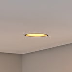 BEGA LED recessed ceiling spot Studio Line, black/brass, aluminium