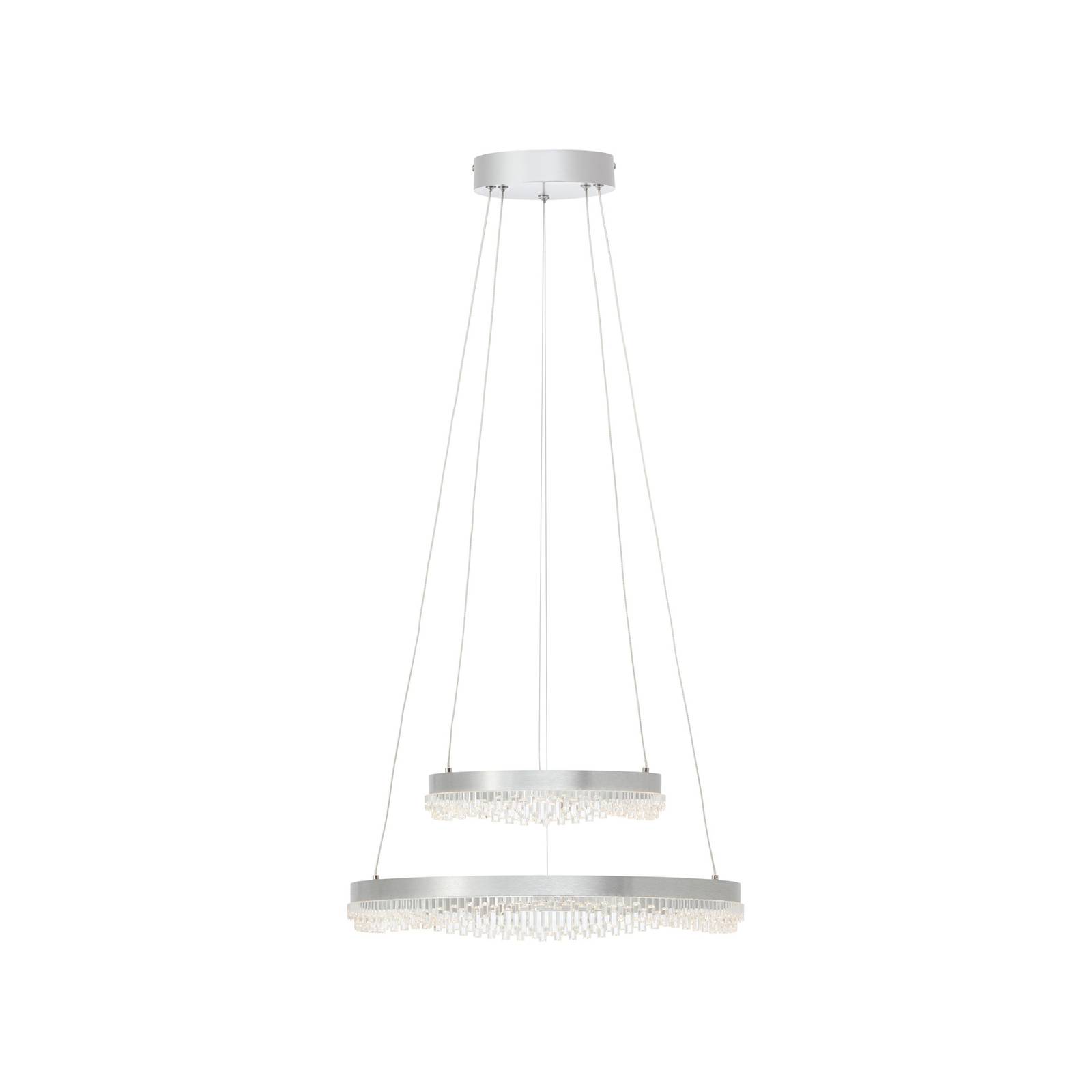 Lampa wisząca LED Aurora, aluminium, Ø 30 cm, aluminium, CCT