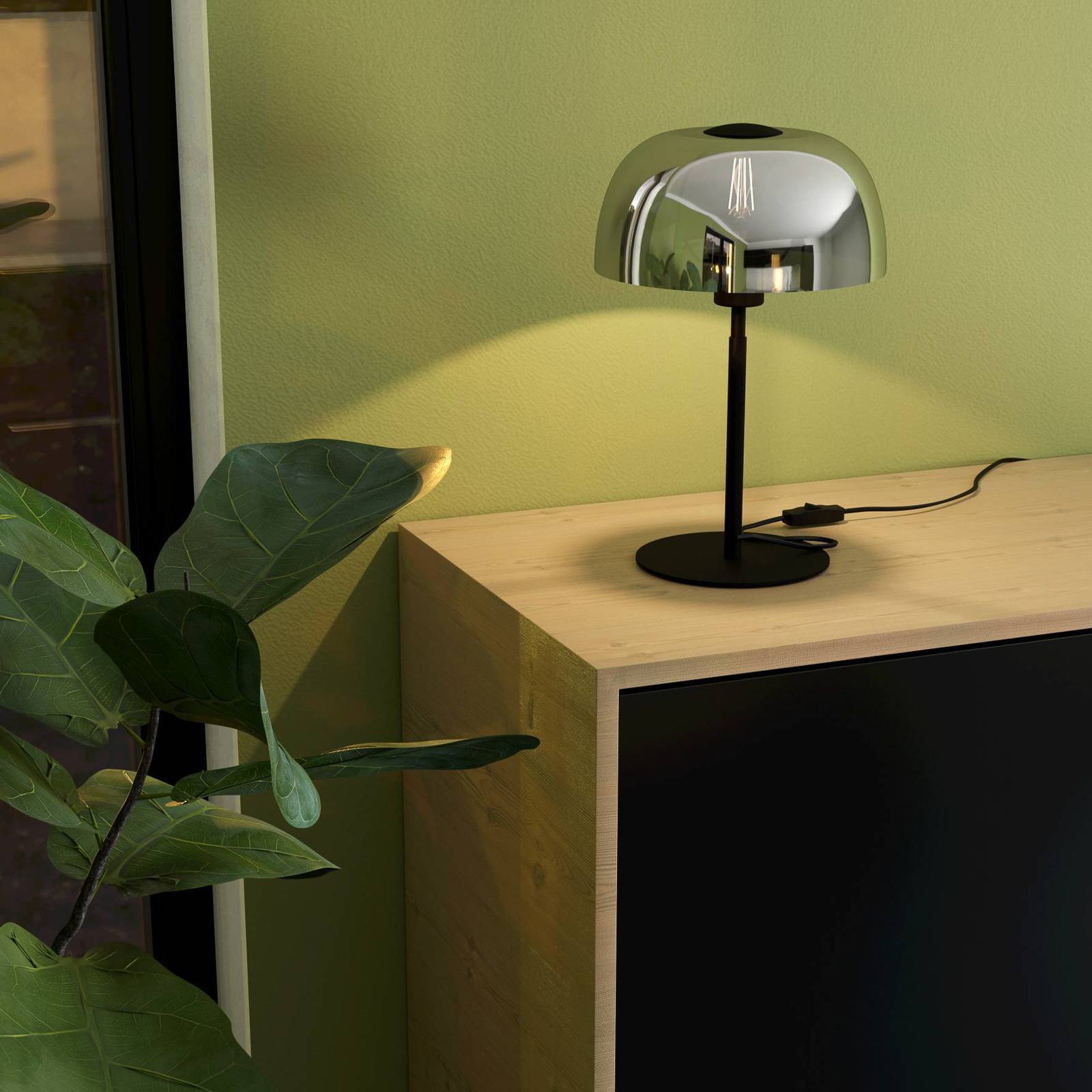Photos - Desk Lamp EGLO Solo 2 table lamp, transparent black/black 