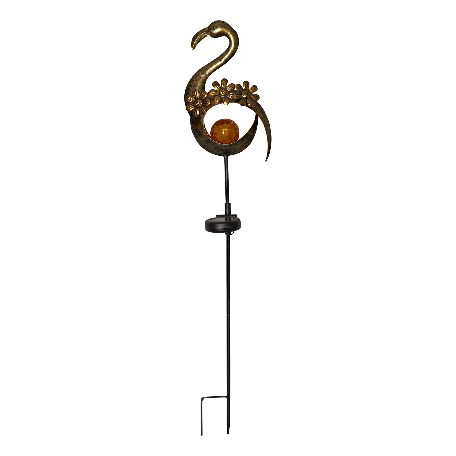 LED-solcellslampa Melilla Bird i flamingoform
