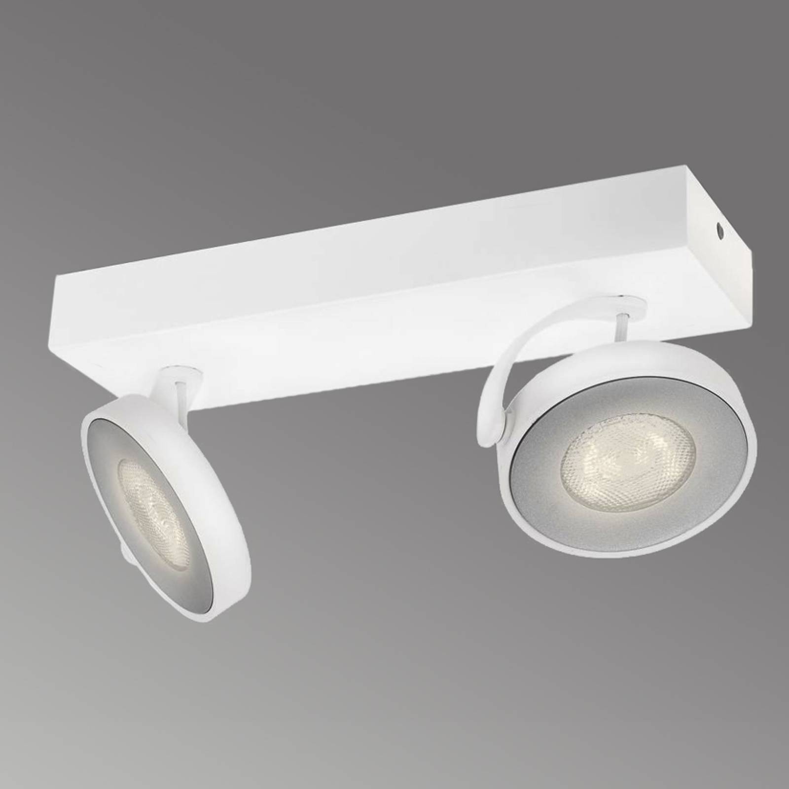 Image of Philips Spot LED Clockwork blanc à deux lampes 8718291488156