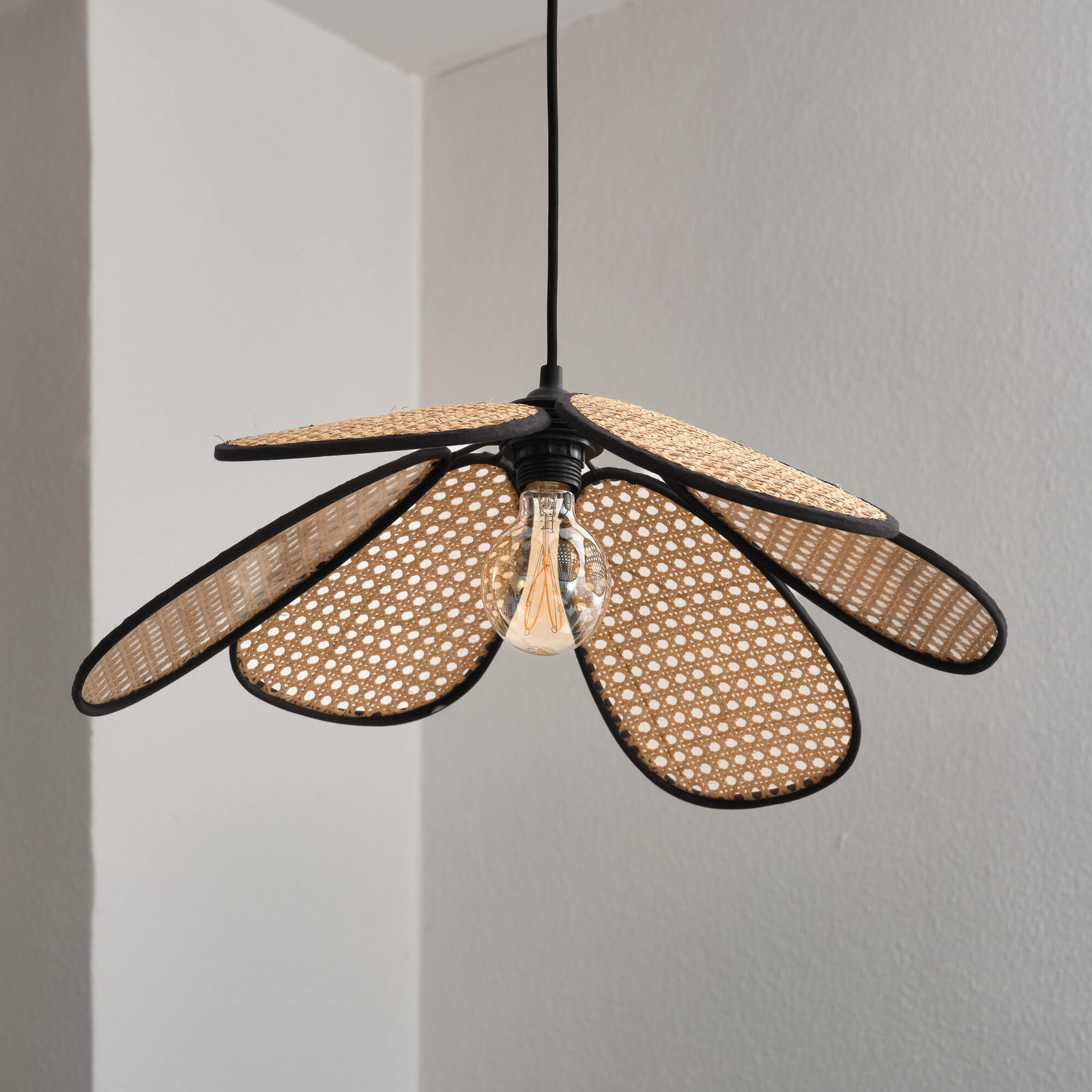 Lampada a sospensione OSRAM Decor Rattan Daisy, Ø 58 cm, beige, E27