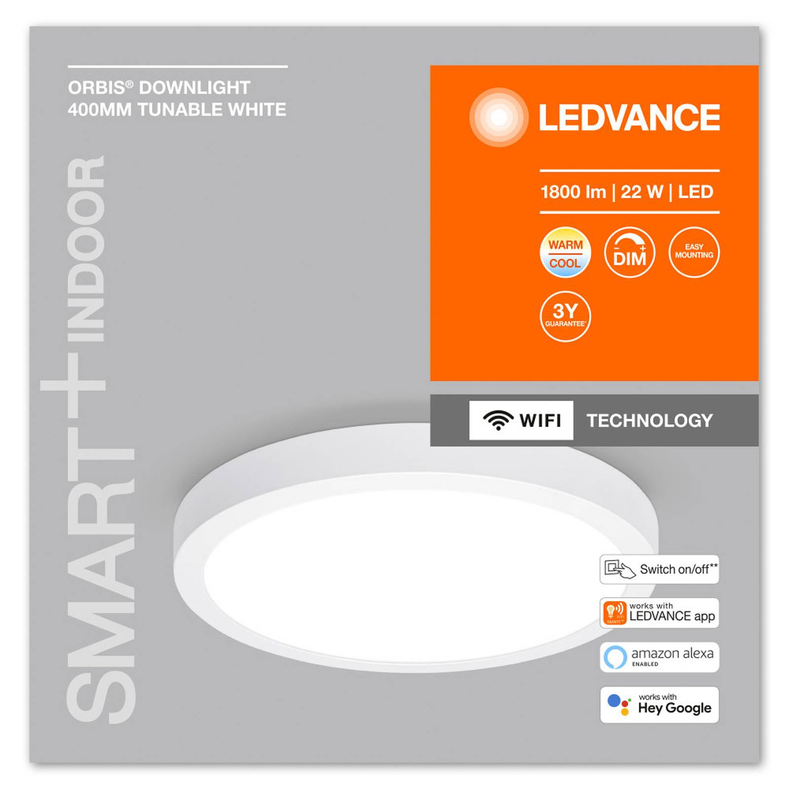 LEDVANCE SMART+ WiFi Orbis Downlight Surface Ø40cm