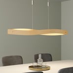 Quitani LED pendant light Lian, oak/nature