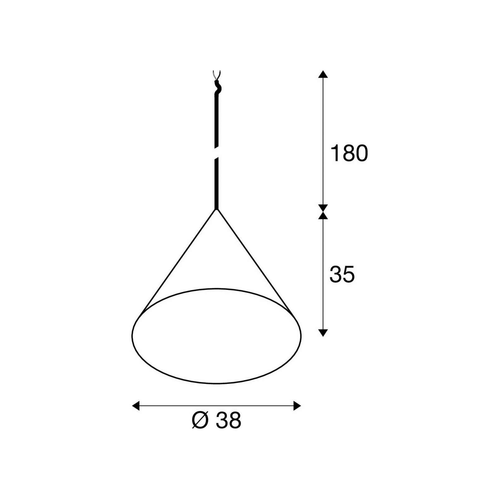 Suspension Magico 38, blanc mat - SLV