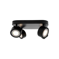 Plafón LED Clyde, 4 luces, cuadrado, negro