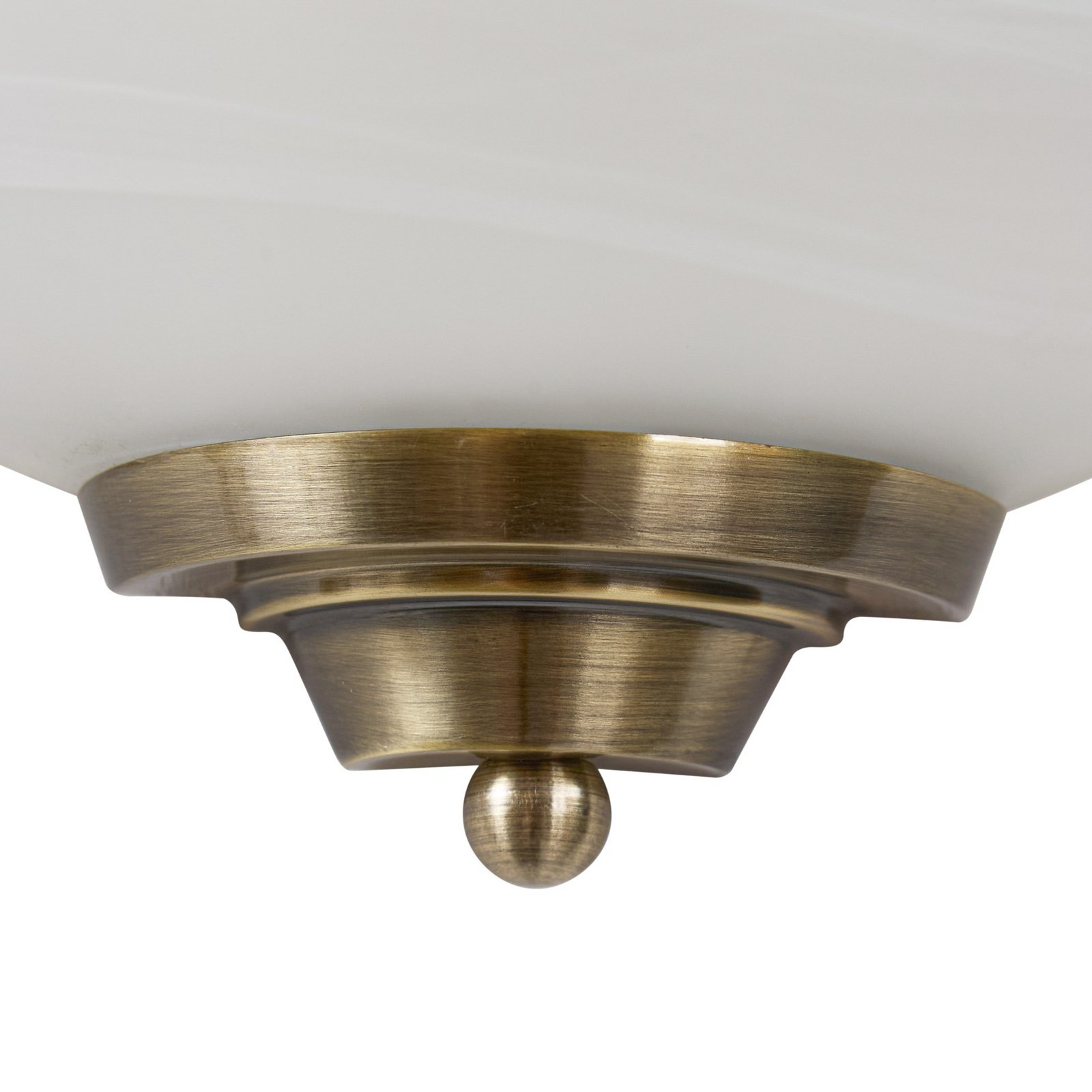 Lindby applique Irimia, 31 cm, ottone anticato, vetro