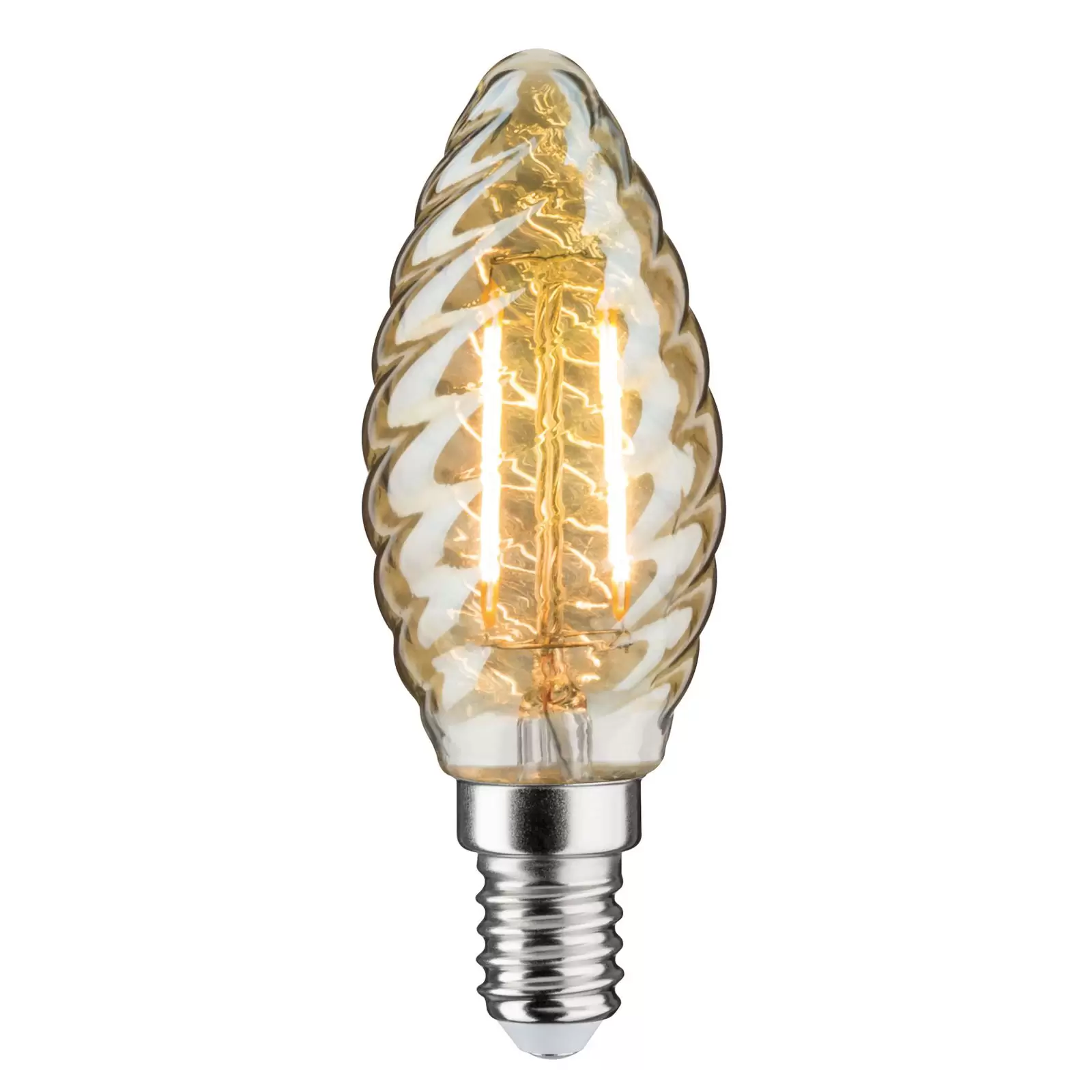 LED gyertya lámpa E14 4,7W arany csavart dimm.