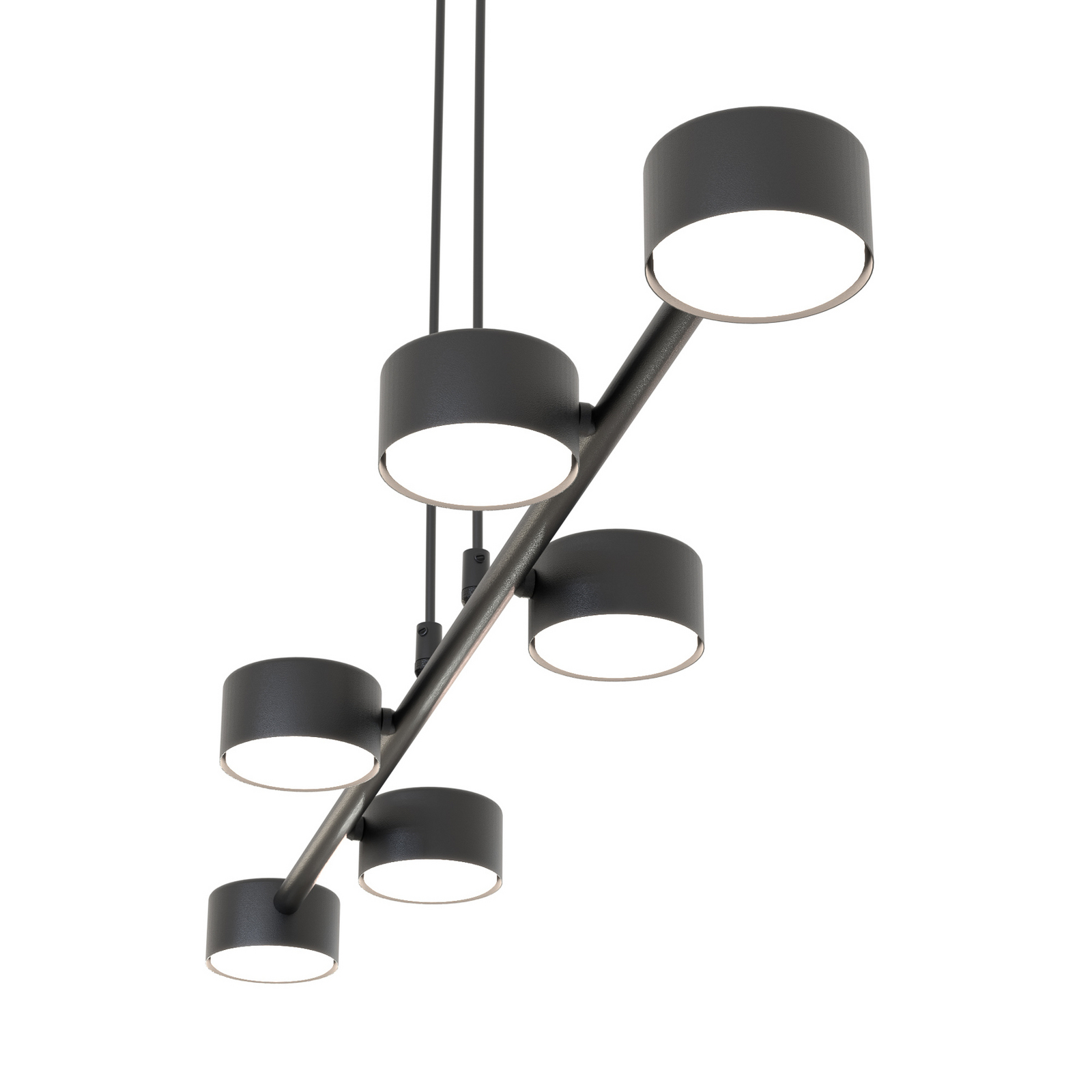 Deckenstrahler, Megara, Länge 80 cm, Metall, 6-flg.