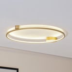 LED-Deckenleuchte Saturno, gold, Ø 80 cm, Metall, 4.000 K