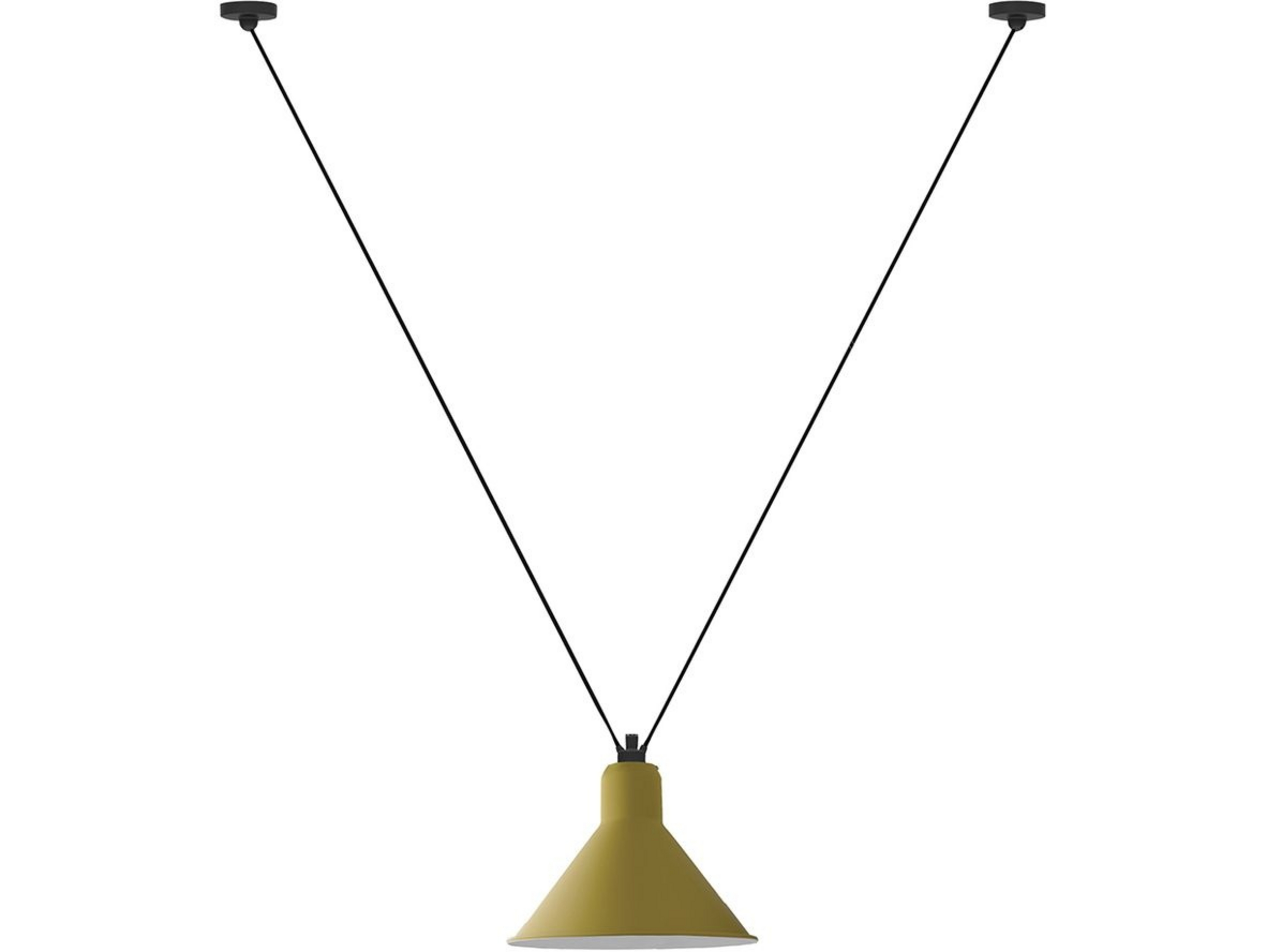 323 XL Lampada a Sospensione Conico Giallo - Lampe Gras
