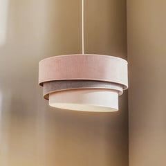 Lámpara colgante Pastell Trio rosa/gris/gris claro