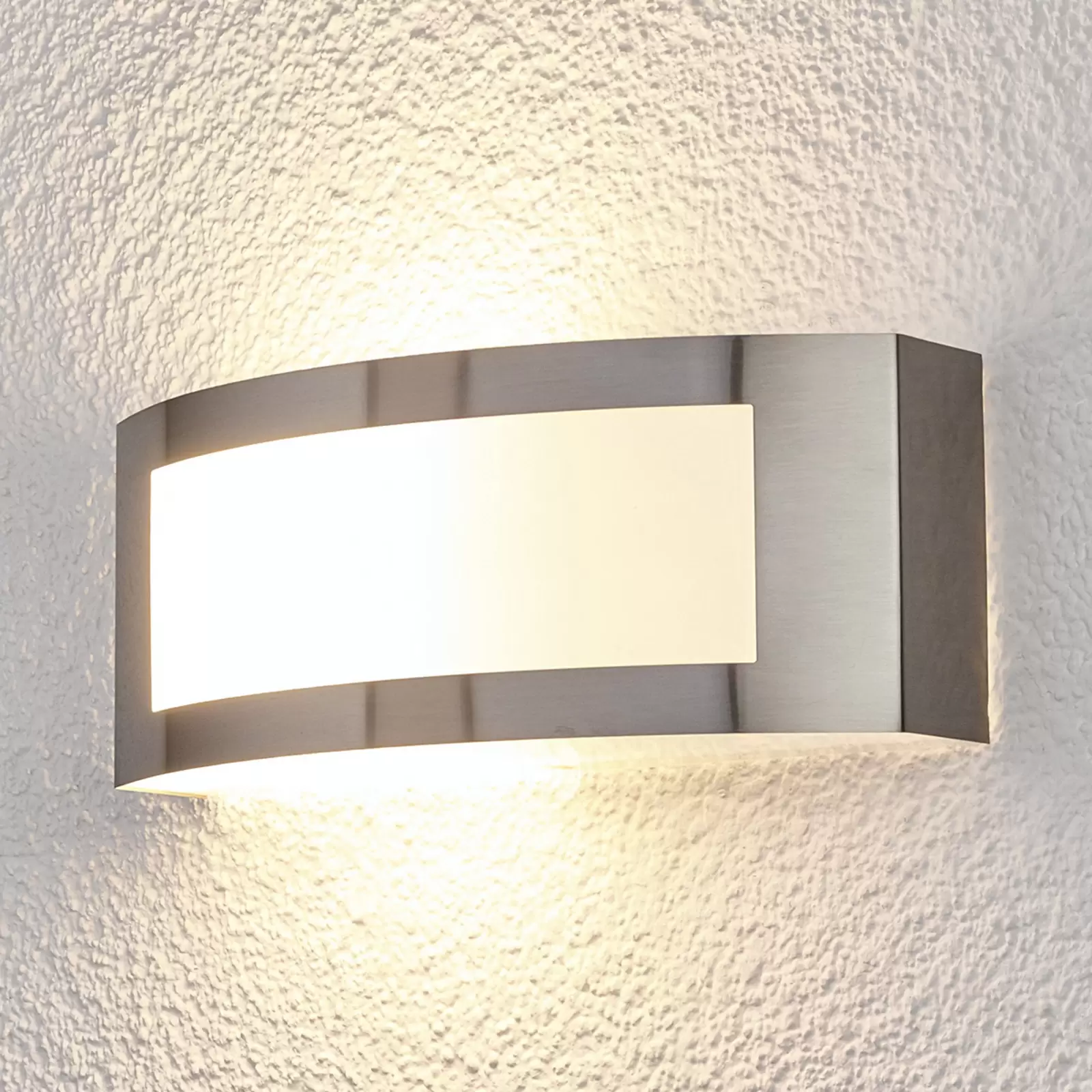 Set di 4 lampade da parete a LED in acciaio inox di design faretti