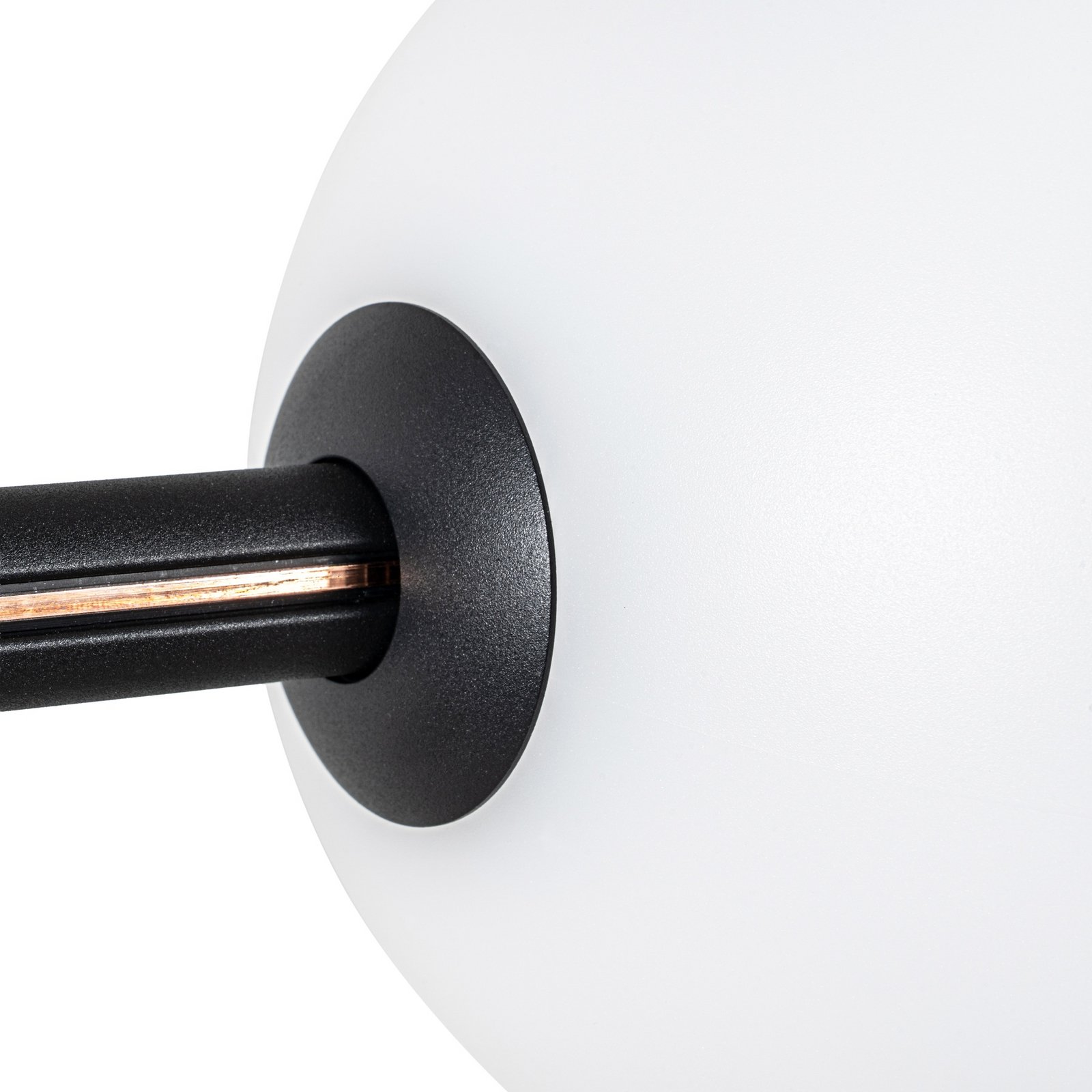 Tanira LED hanglamp, 140 cm, zwart/wit, dimbaar - Lucande