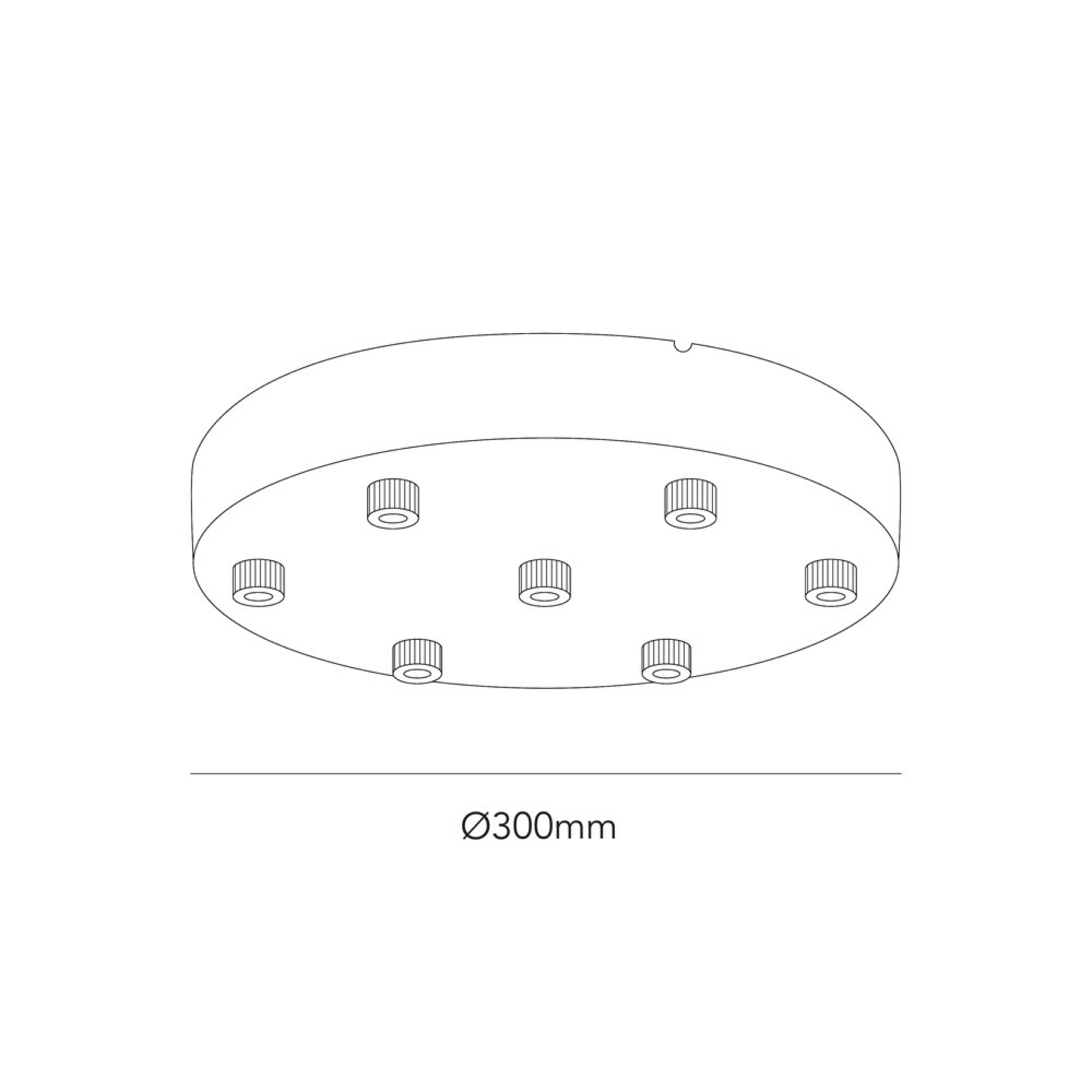 Ceiling Base Ø300/7 Suspensions White - LIGHT-POINT