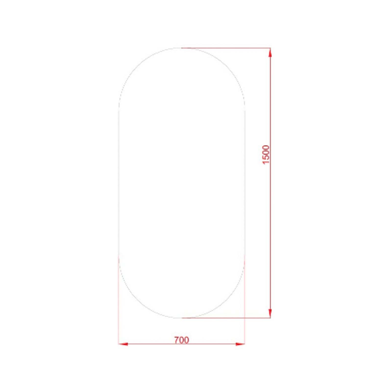 Specchio da parete HDWalls, 150 x 70 cm, vetro - House Doctor