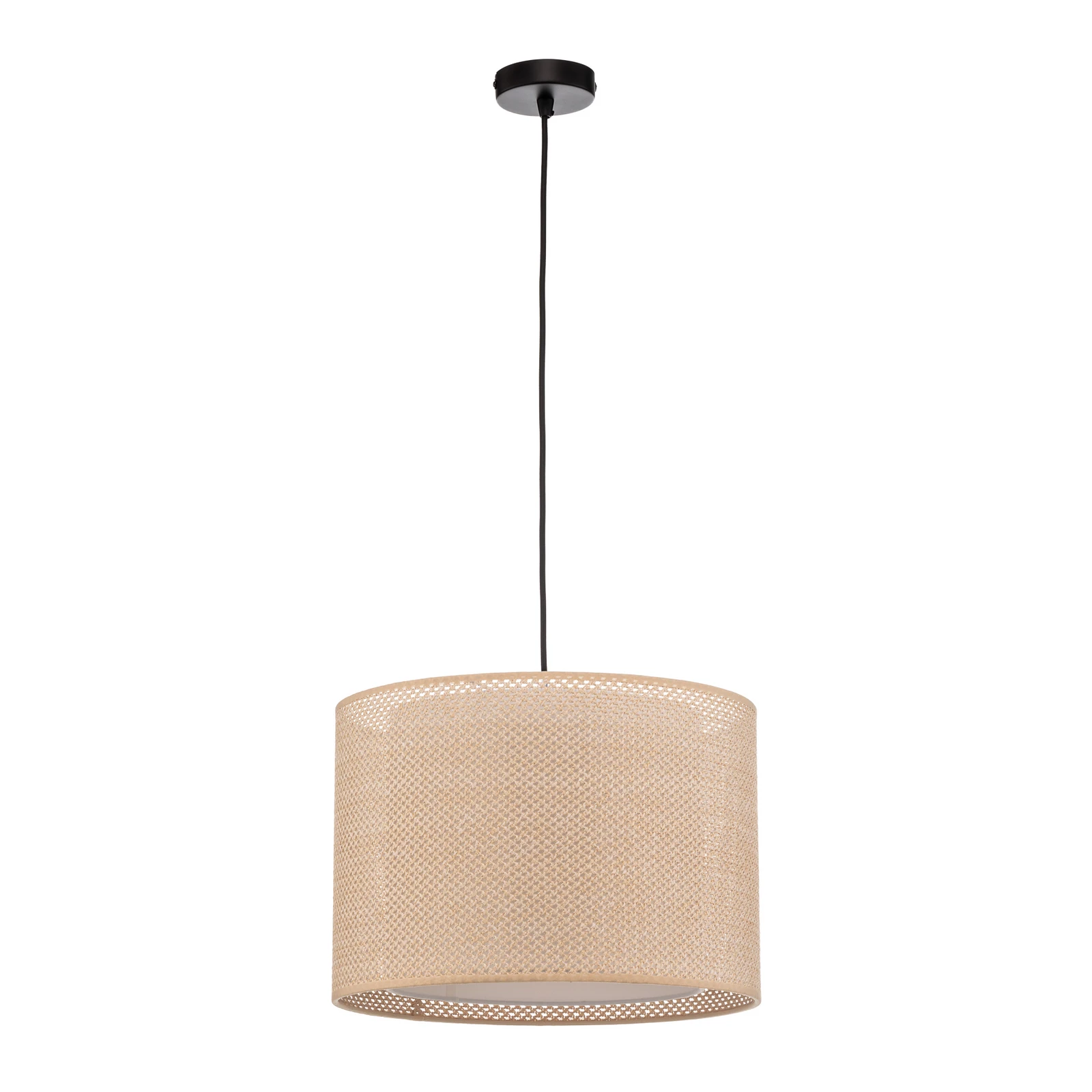 Lindby lampada a sospensione Soula, Ø 40 cm, beige, plastica, E27